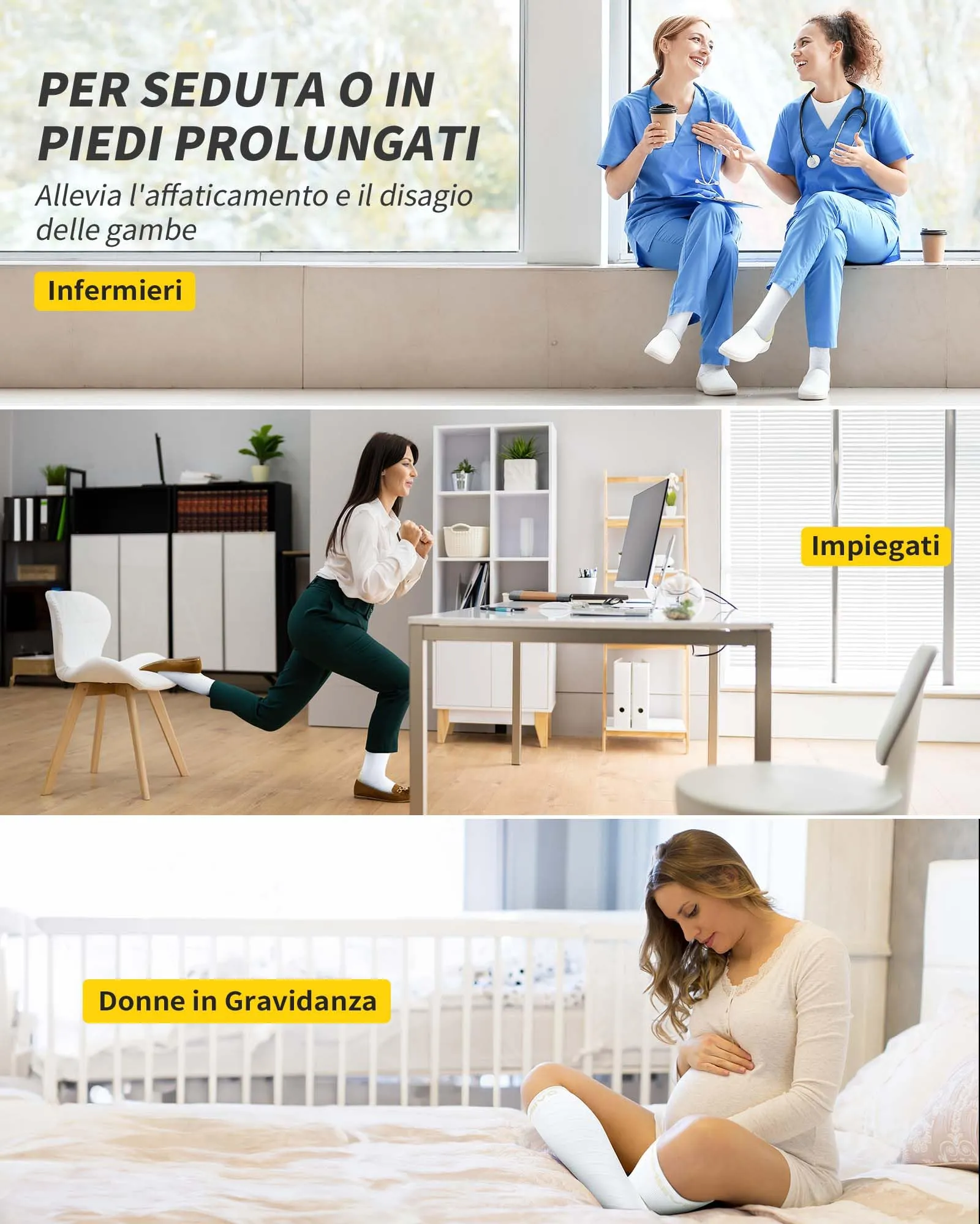 CAMBIVO Calze Compressione Graduata 20-30mmHg per Donna e Uomo, 2 Paia - immagine 7