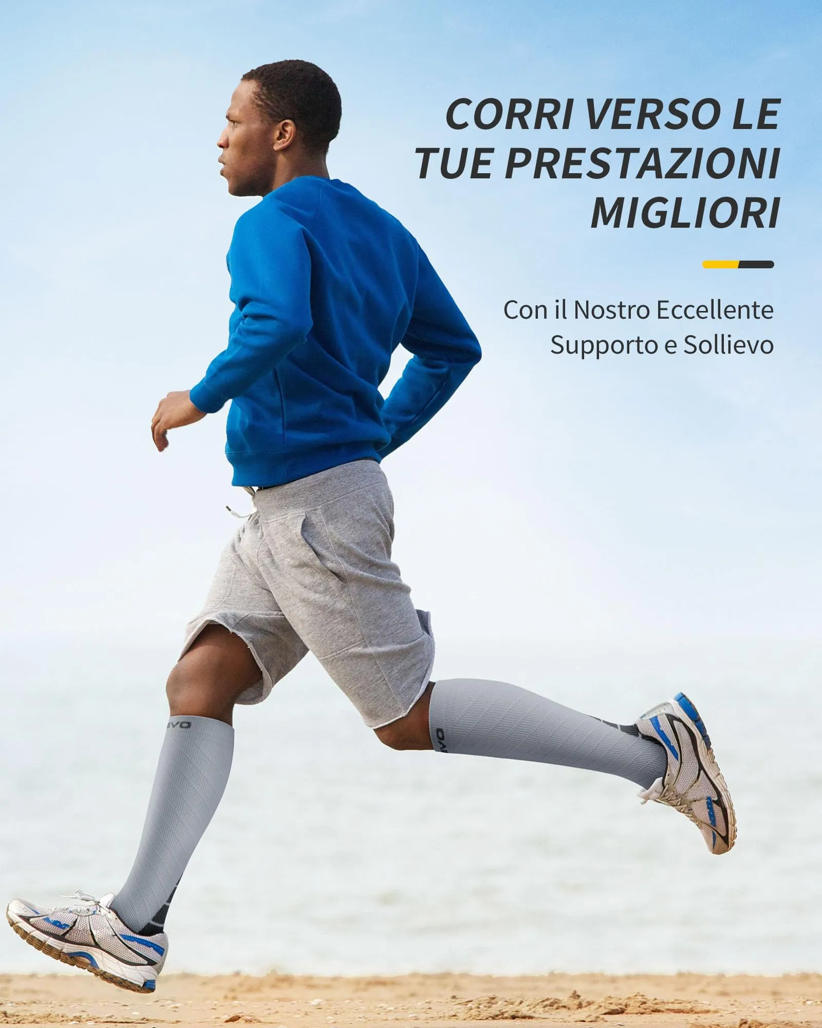 CAMBIVO Calze Compressione Graduata 20-30mmHg per Donna e Uomo, 2 Paia - immagine 5