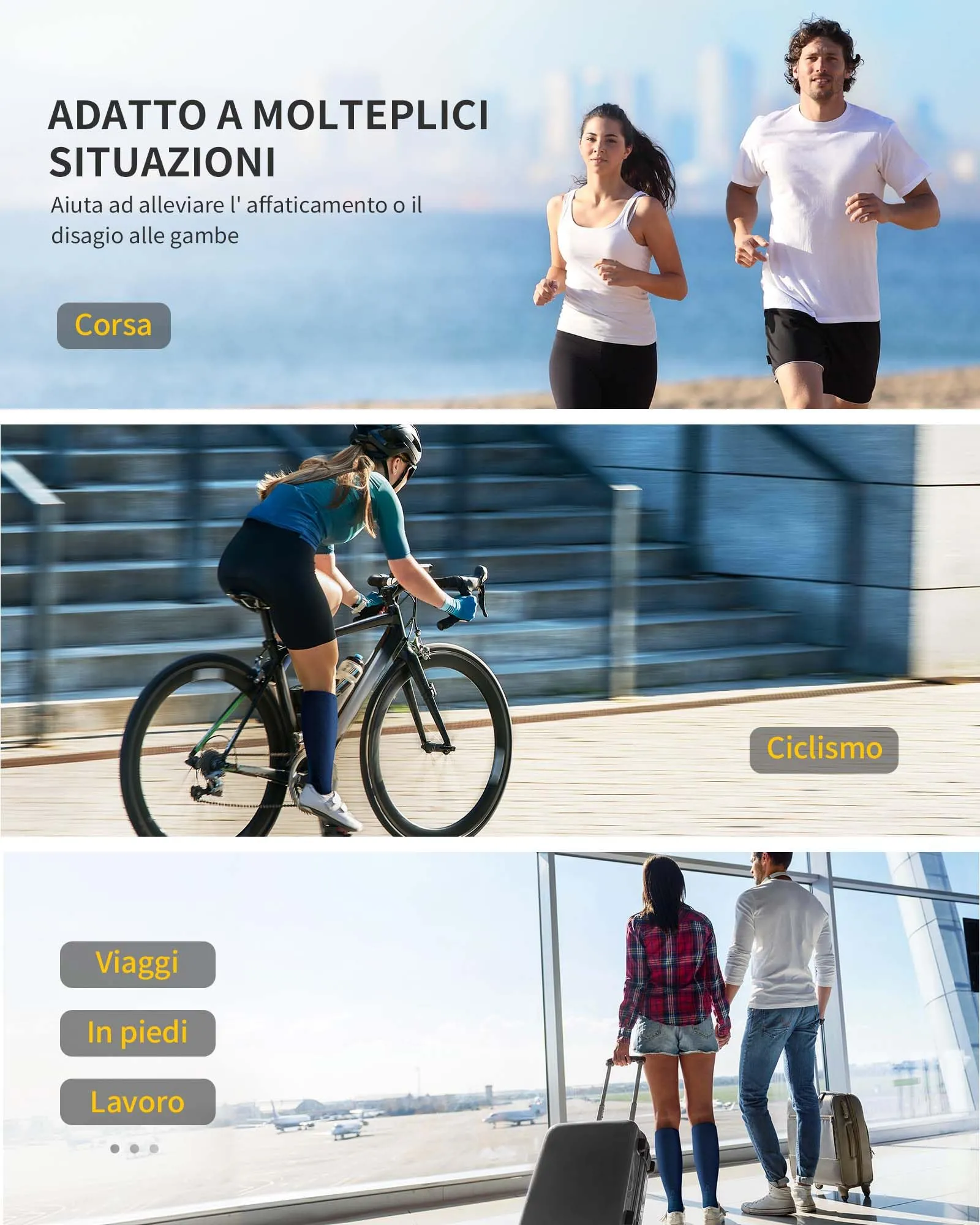 CAMBIVO Calze Compressione Graduata 20-30mmHg per Donna e Uomo, 2 Paia - immagine 6
