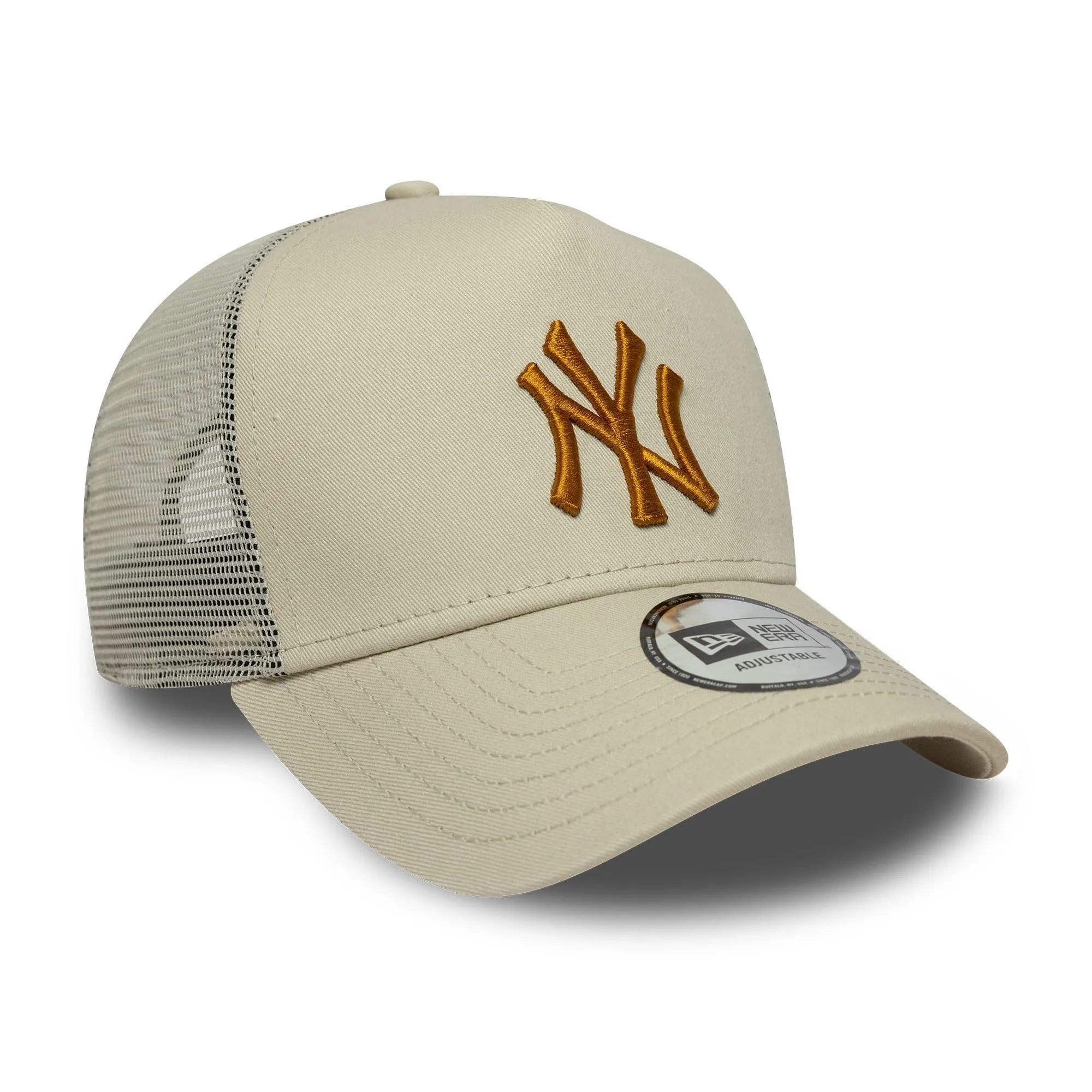 New Era New York Yankees MLB League Essential E-Frame Trucker Hat - Beige - immagine 3