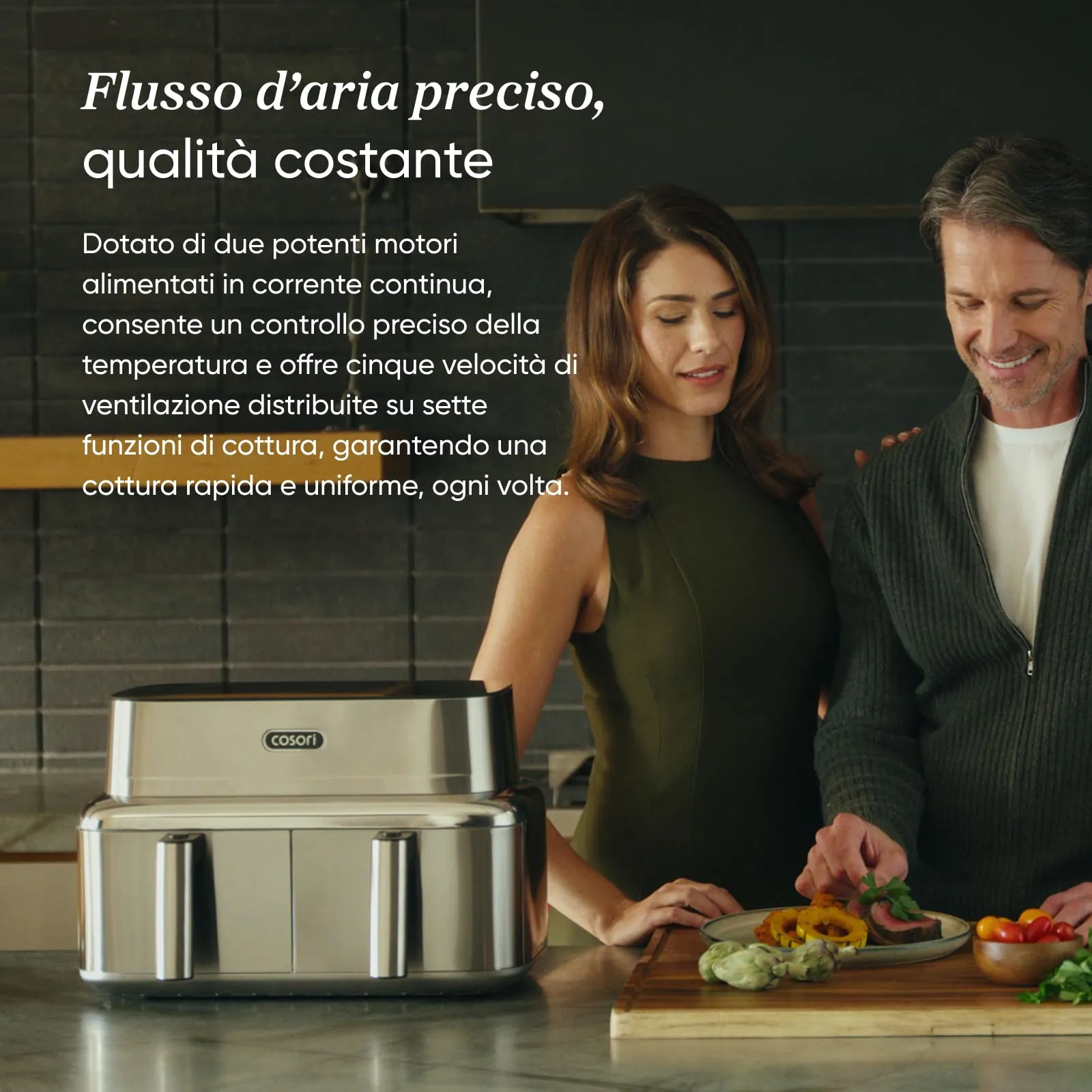 Cosori Iconic Dual Friggitrice ad Aria 8,6 Litri, Acciaio Inossidabile - immagine 7