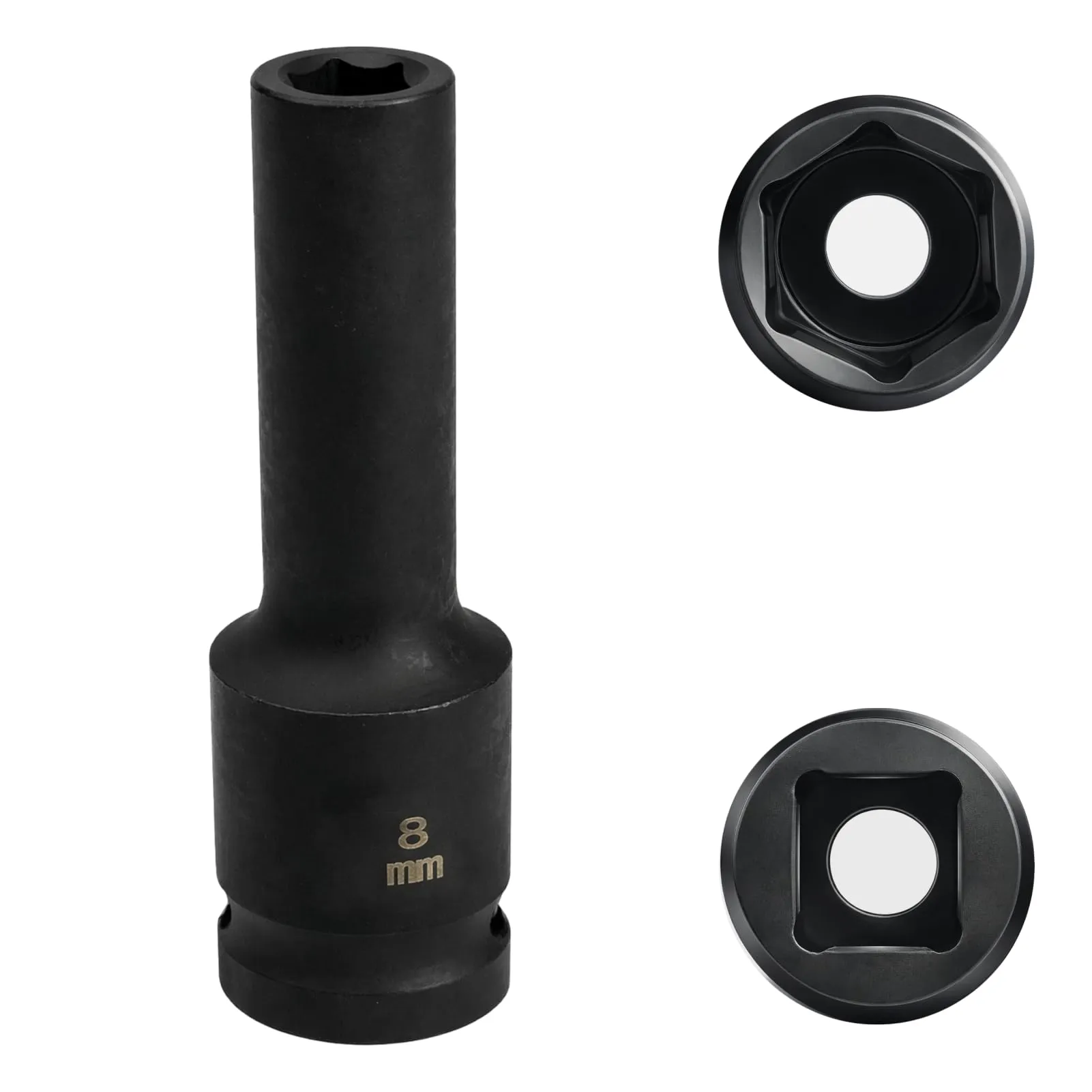 Flewdart Bussola Lunga Esagonale 1/2" 8mm in Acciaio al Cromo Molibdeno CR-MO - immagine 1