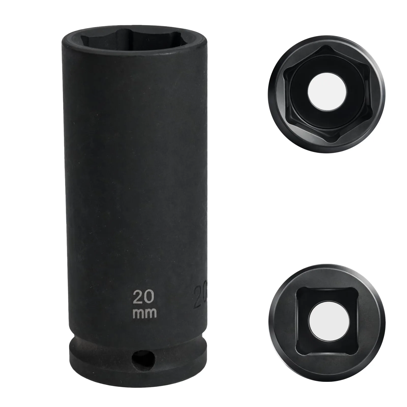 Flewdart Bussola Lunga Esagonale 1/2" 20mm, Acciaio al Cromo Molibdeno CR-MO, Lunghezza 78mm - immagine 1