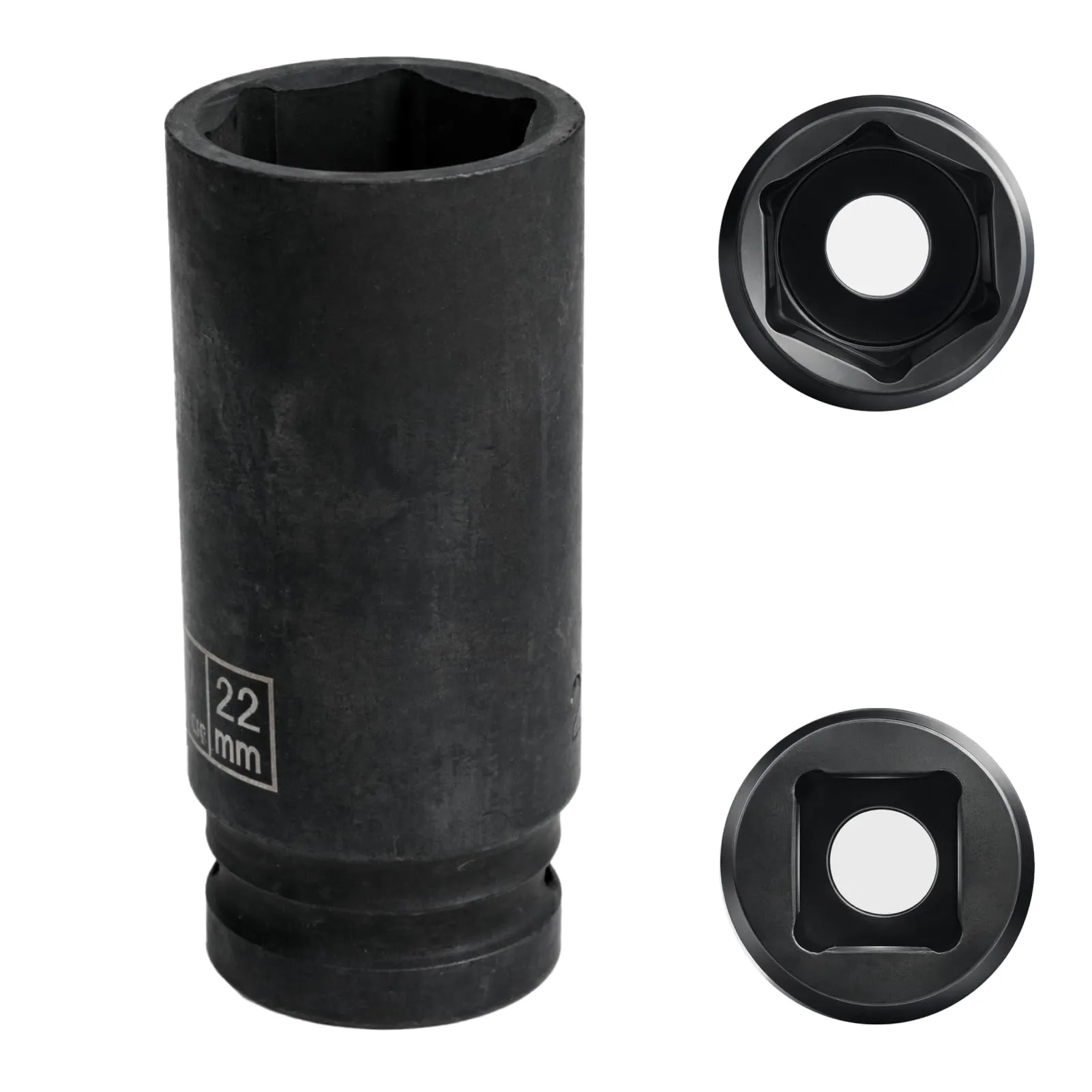 Flewdart Bussola Lunga Esagonale 1/2" 22mm, Acciaio al Cromo Molibdeno CR-MO, Lunghezza 78 mm - immagine 1