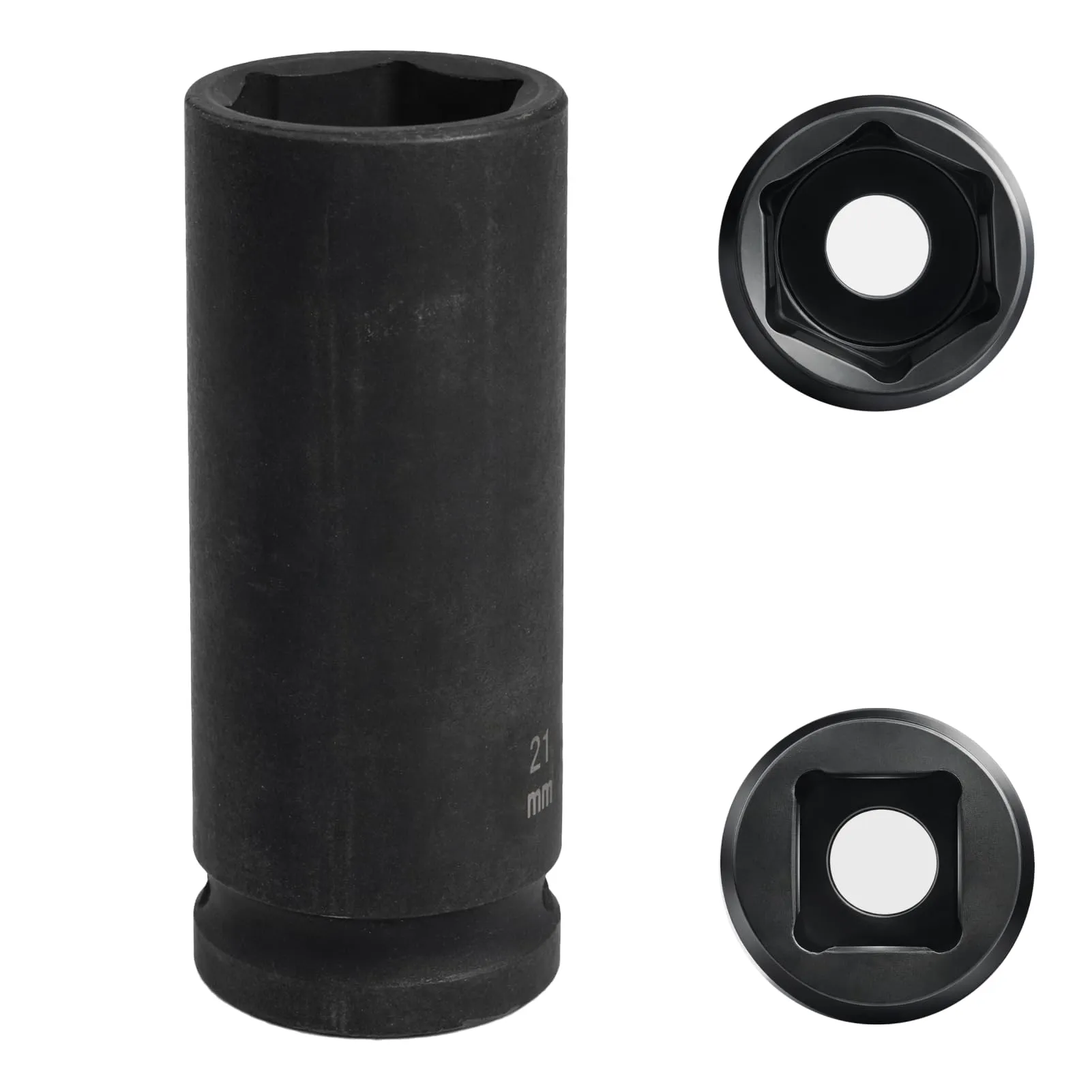 Flewdart Bussola Lunga Esagonale 1/2" 21mm in Acciaio al Cromo Molibdeno CR-MO, Lunghezza 78mm - immagine 1