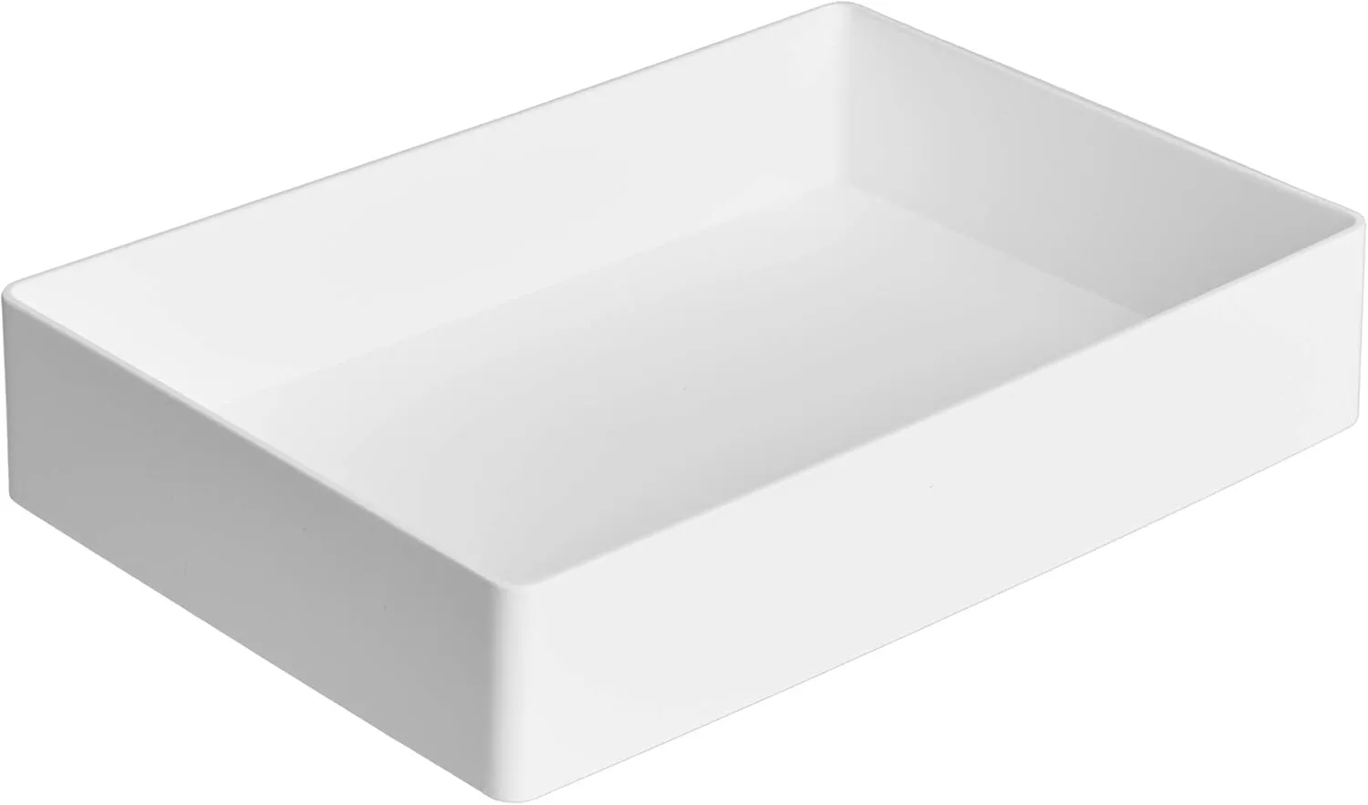 Amazon Basics Plastic Organizer Rettangolare, 24 x 17 x 5 cm, Bianco - immagine 1