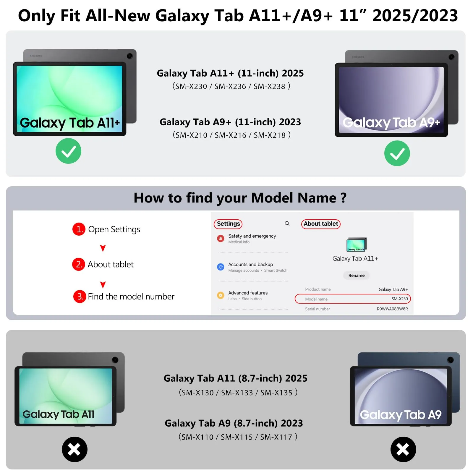 TiMOVO Cover per Samsung Galaxy Tab A11+/A9+ 11" (2025/2023), Viola Profondo - immagine 2