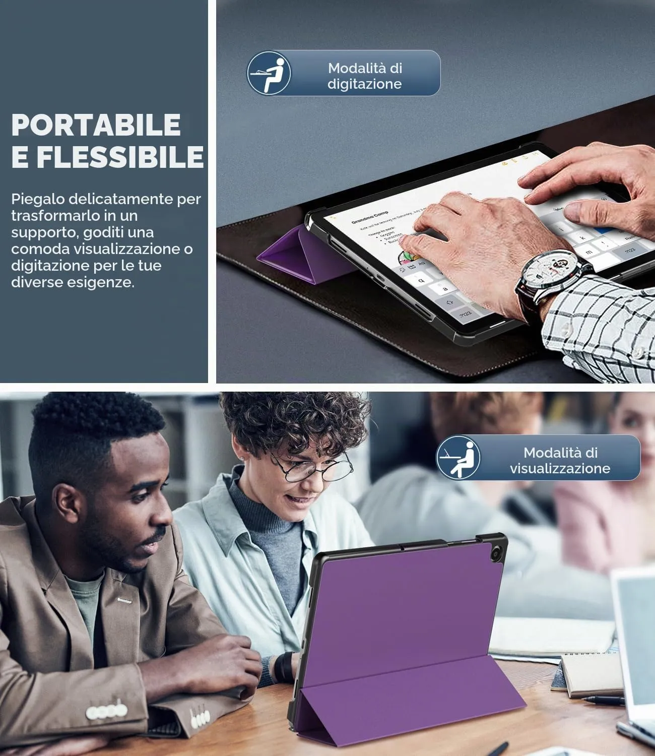 TiMOVO Cover per Samsung Galaxy Tab A11+/A9+ 11" (2025/2023), Viola Profondo - immagine 3