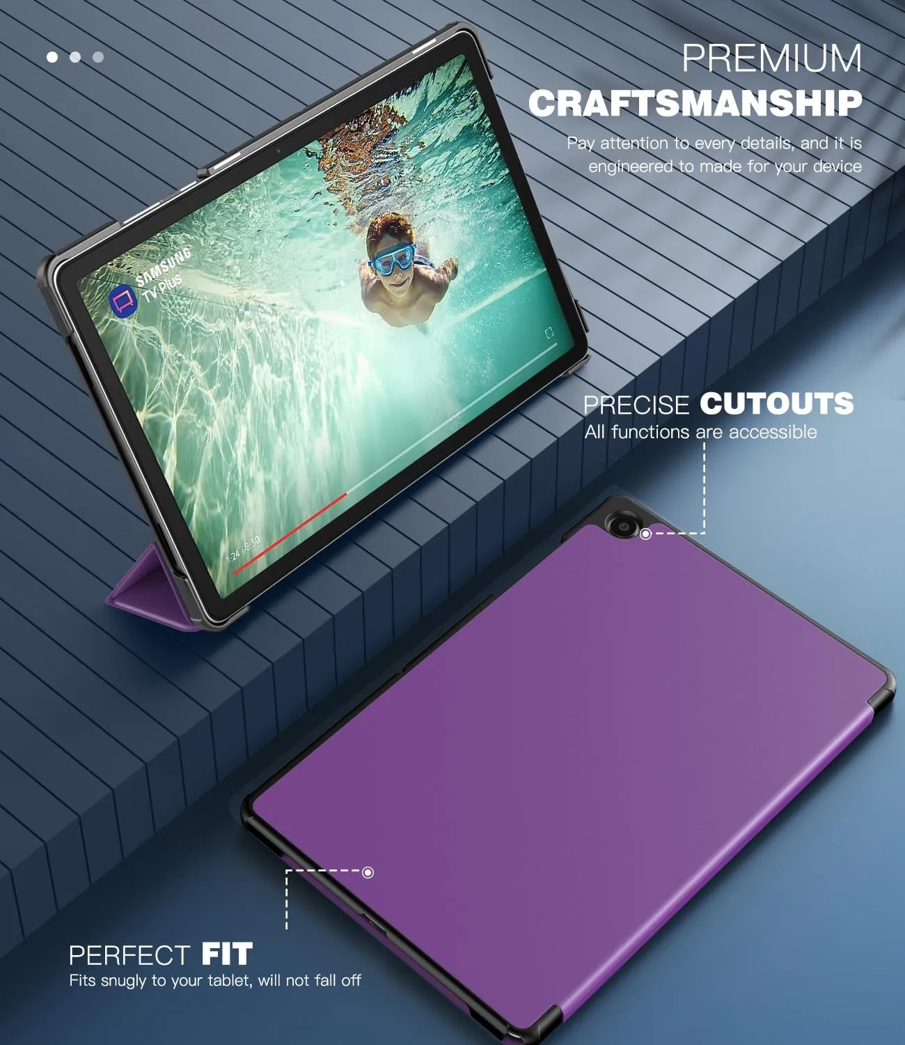 TiMOVO Cover per Samsung Galaxy Tab A11+/A9+ 11" (2025/2023), Viola Profondo - immagine 4