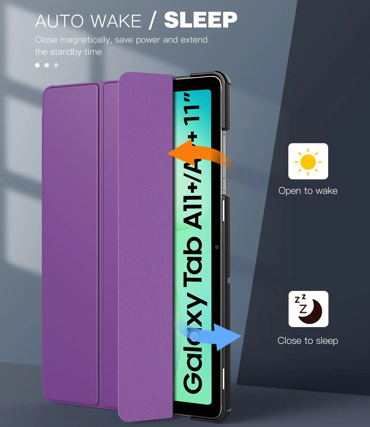 TiMOVO Cover per Samsung Galaxy Tab A11+/A9+ 11" (2025/2023), Viola Profondo - immagine 5