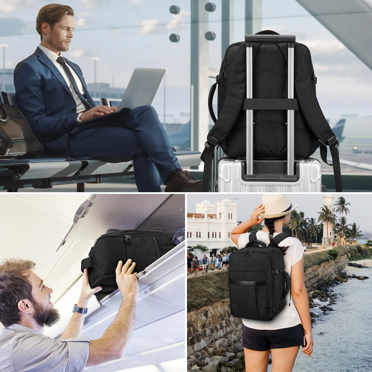 VSNOON Zaino da Viaggio Bagaglio a Mano Ryanair 40x30x20 cm, 24L - immagine 7