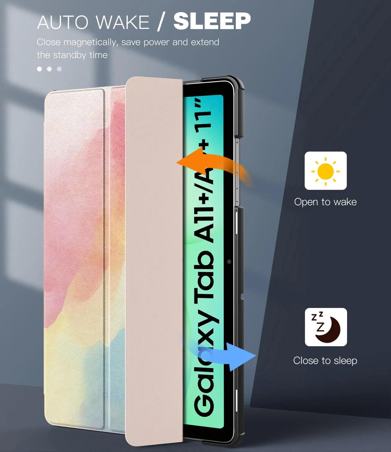 TiMOVO Cover per Samsung Galaxy Tab A11+ 11" 2025, Arcobaleno - immagine 5