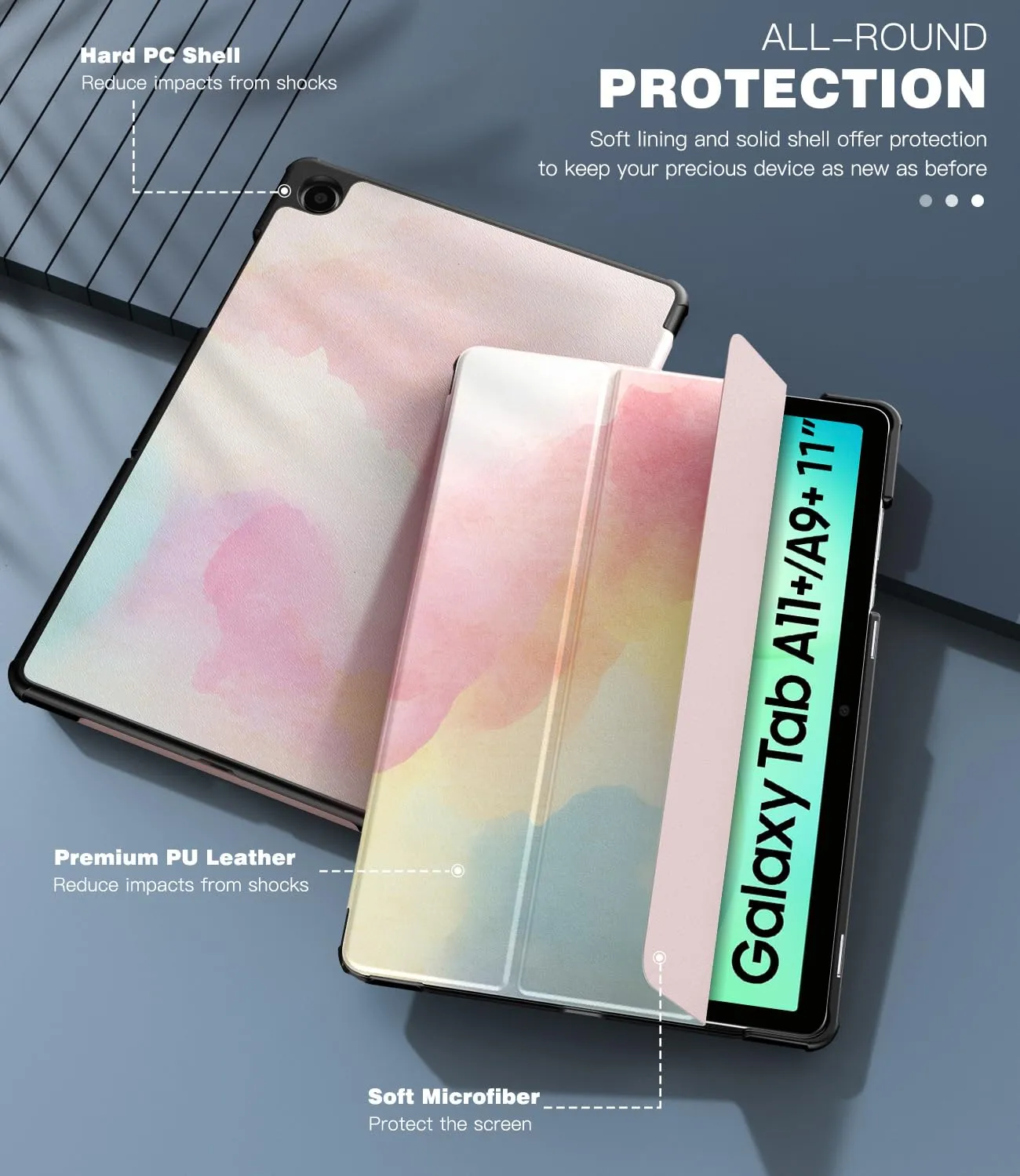 TiMOVO Cover per Samsung Galaxy Tab A11+ 11" 2025, Arcobaleno - immagine 6
