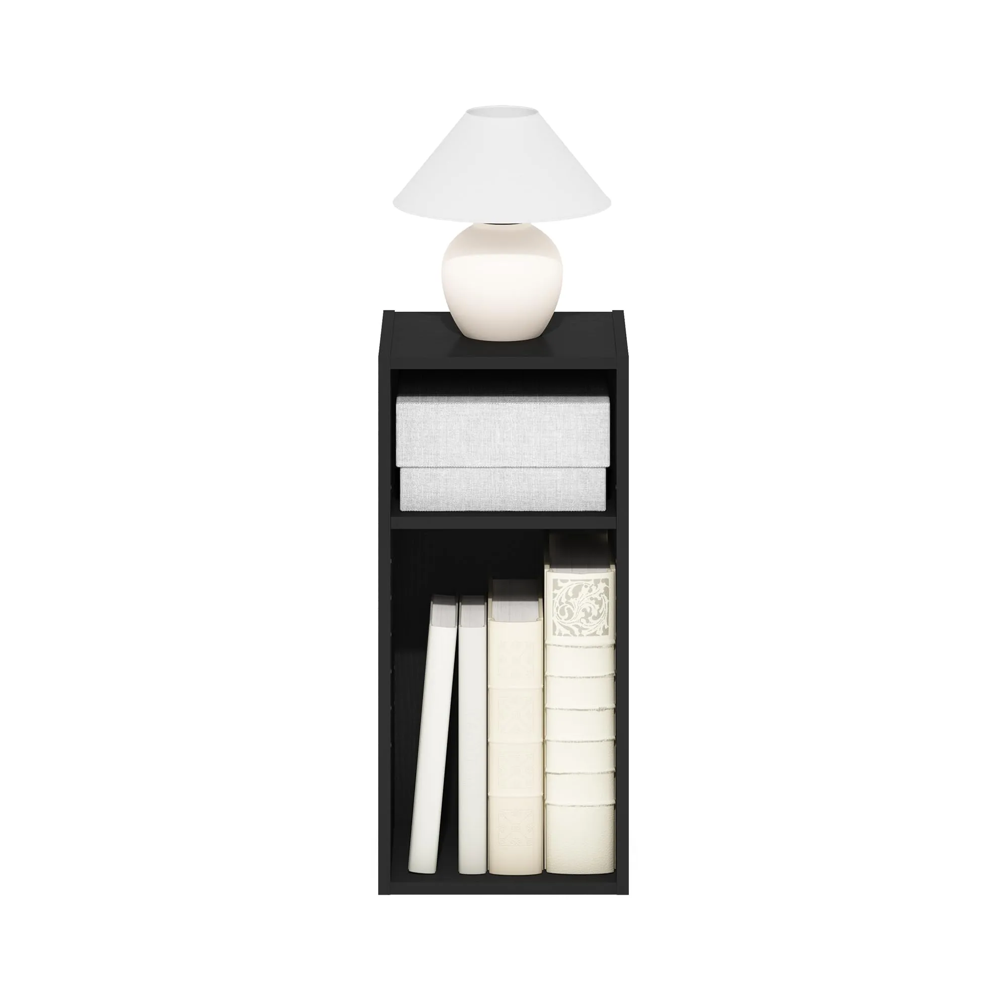 Furinno Fulda Libreria salvaspazio a 2 ripiani, 25 cm, Legno Nero - immagine 5
