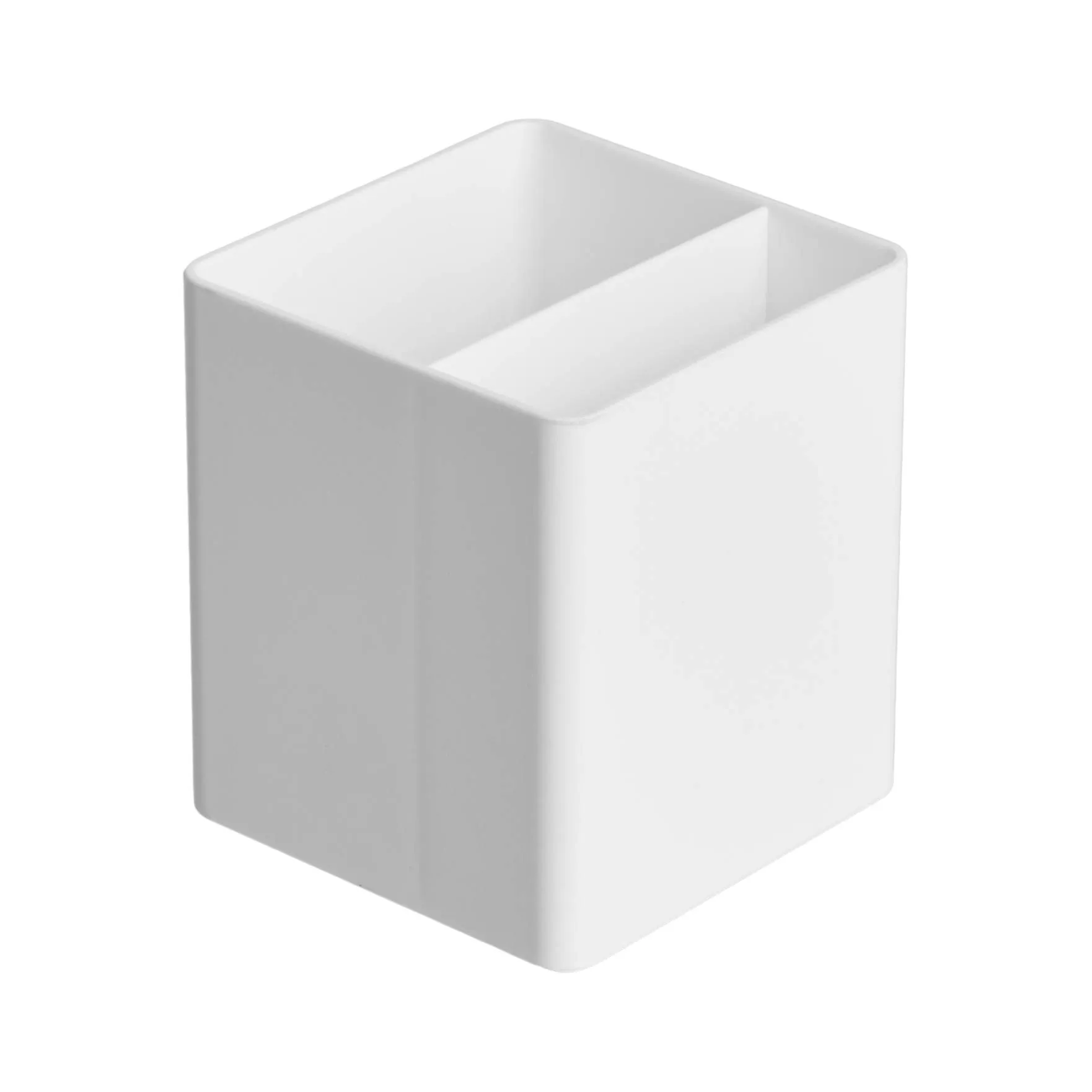 Amazon Basics Plastic Organizer Portapenne per scrivania, Bianco - immagine 1