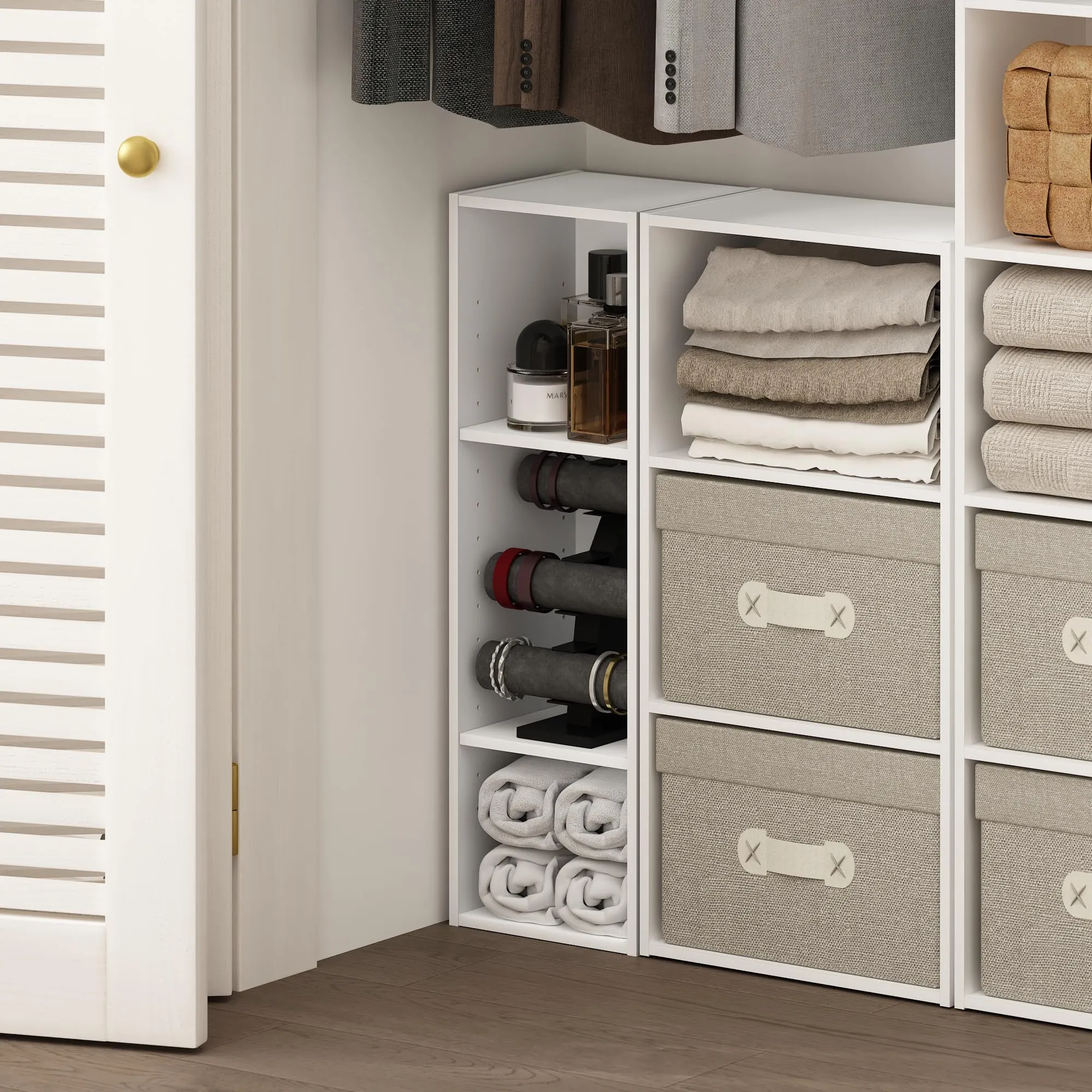Furinno Fulda libreria salvaspazio a 3 ripiani, larghezza 25 cm, bianco - immagine 5