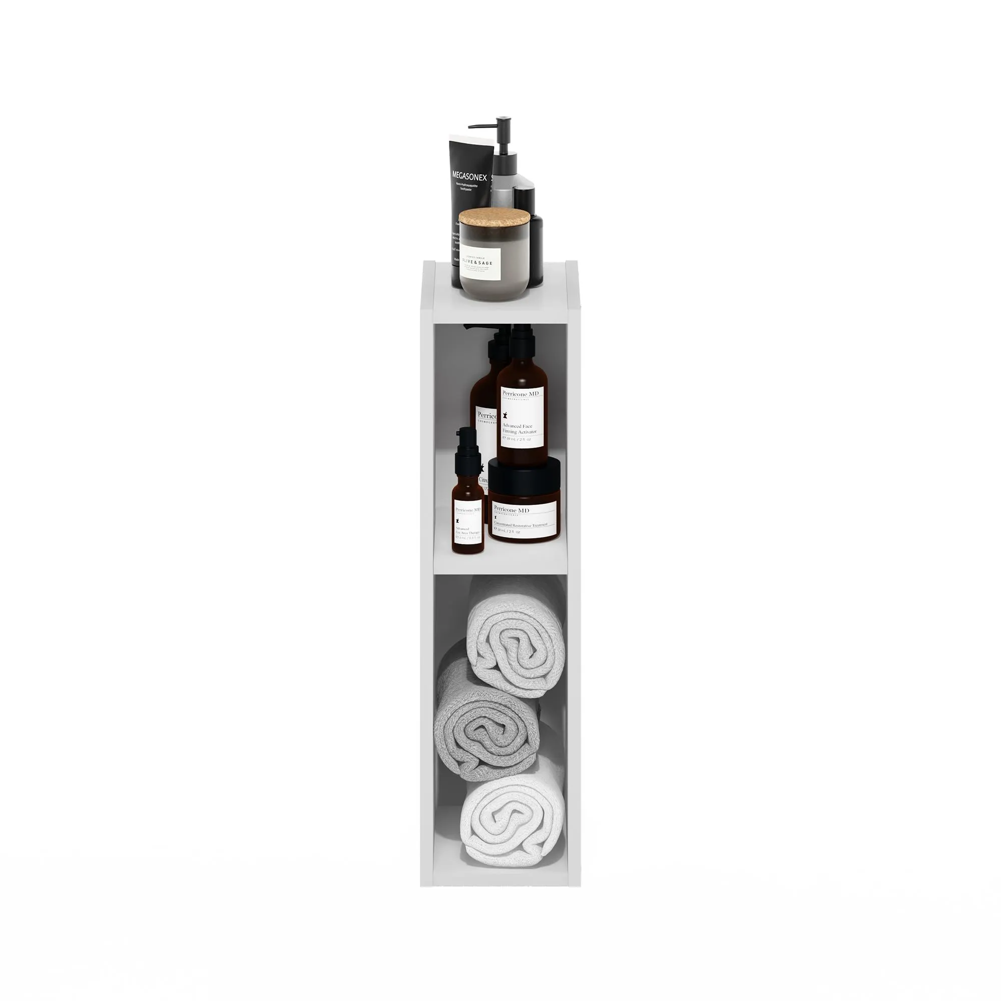 Furinno Fulda Libreria Salvaspazio a 2 Ripiani, 15 cm, Bianco - immagine 6