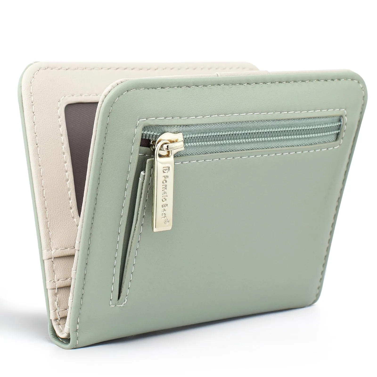 Pomelo Best Portafoglio da Donna Piccolo in Pelle PU con Blocco RFID, Verde Avocado - immagine 7