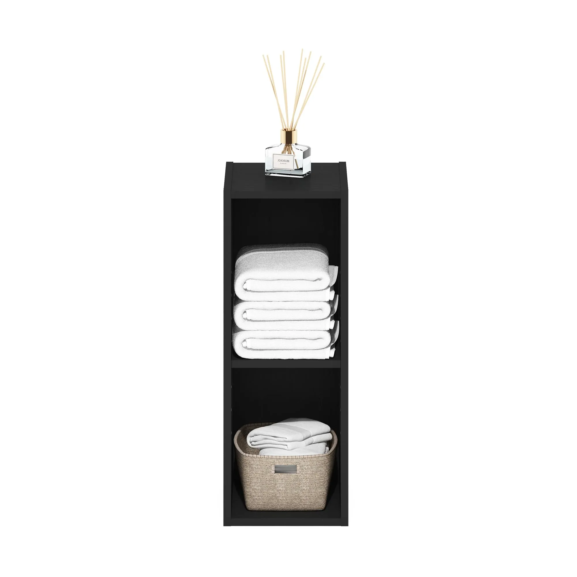Furinno Fulda Libreria salvaspazio a 2 ripiani, 20 cm, Legno Nero - immagine 5