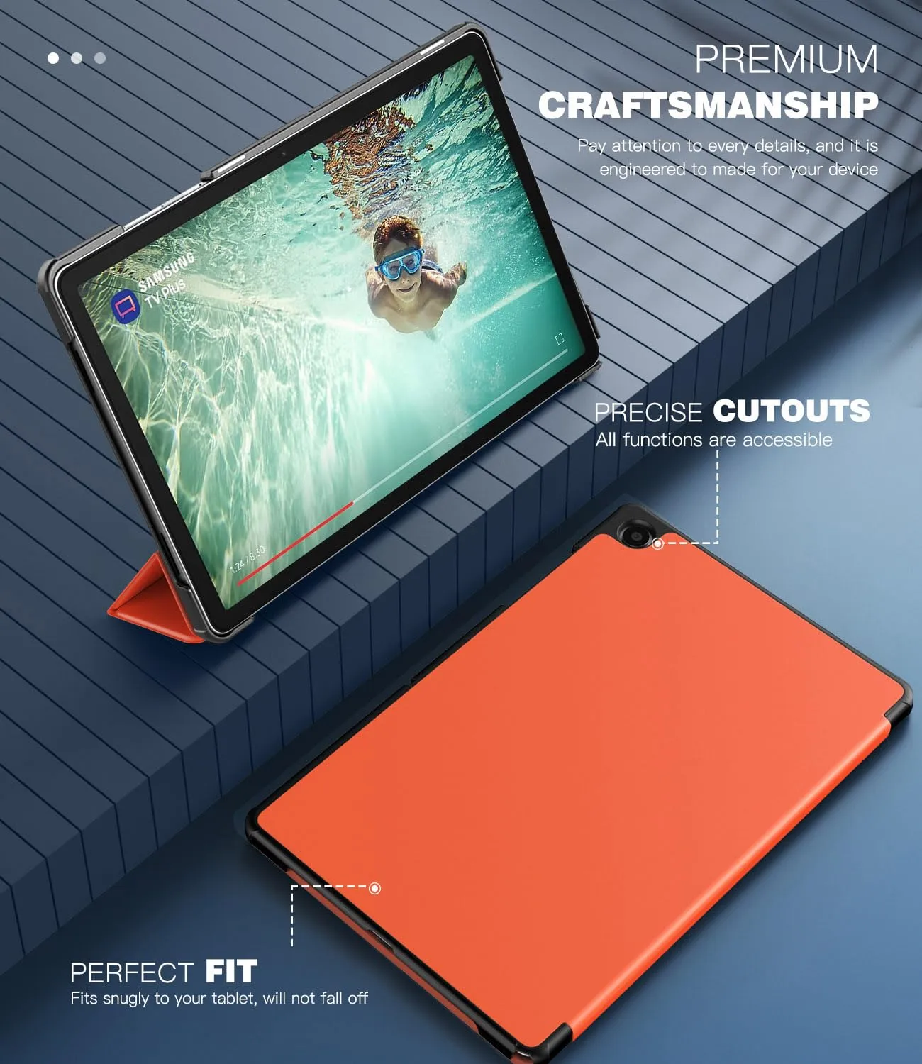 TiMOVO Cover per Samsung Galaxy Tab A11+ 11" (2025), Arancione - immagine 4
