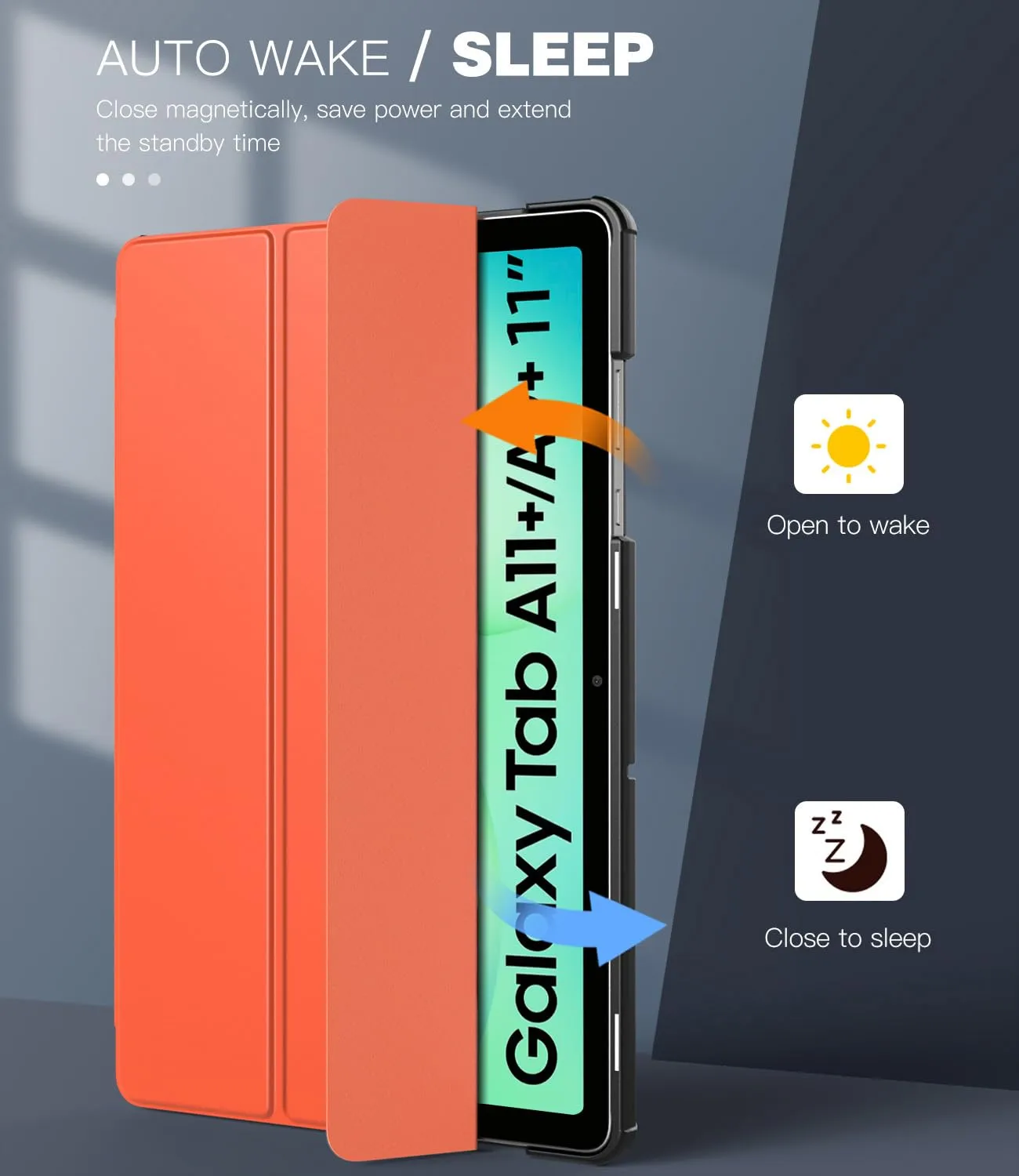 TiMOVO Cover per Samsung Galaxy Tab A11+ 11" (2025), Arancione - immagine 5