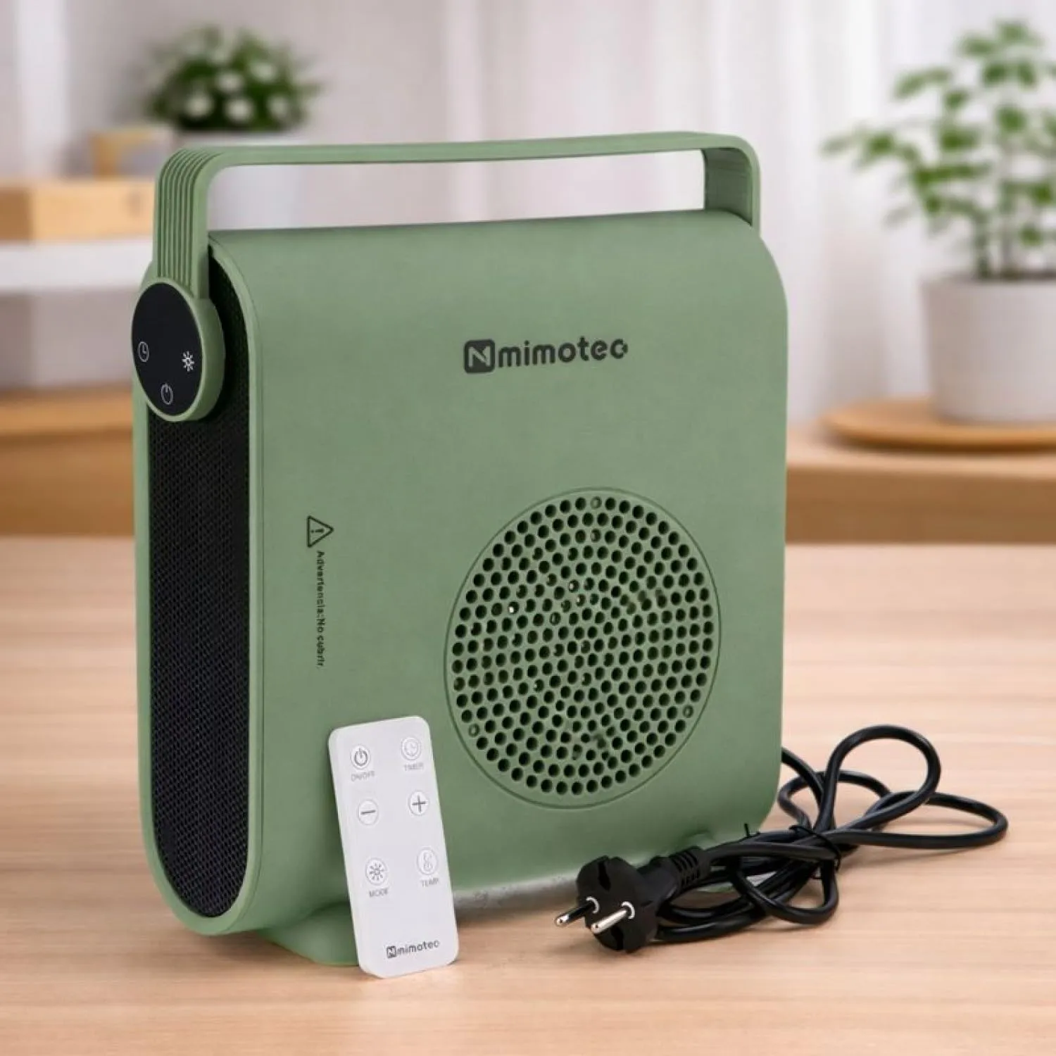M Mimotec Green Hearth Termoventilatore Elettrico in Ceramica 2000W con Telecomando, MI7064 - immagine 1