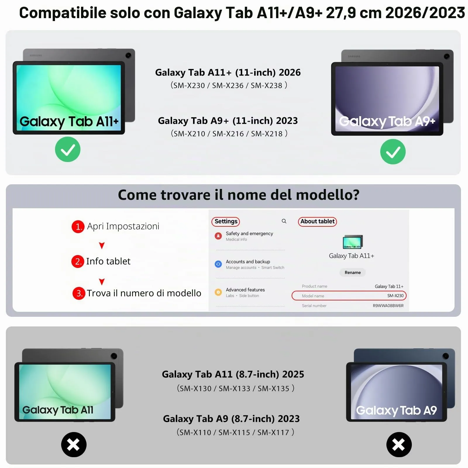 TiMOVO Cover per Samsung Galaxy Tab A11+ 11" (2025), Latte Caffè - immagine 2