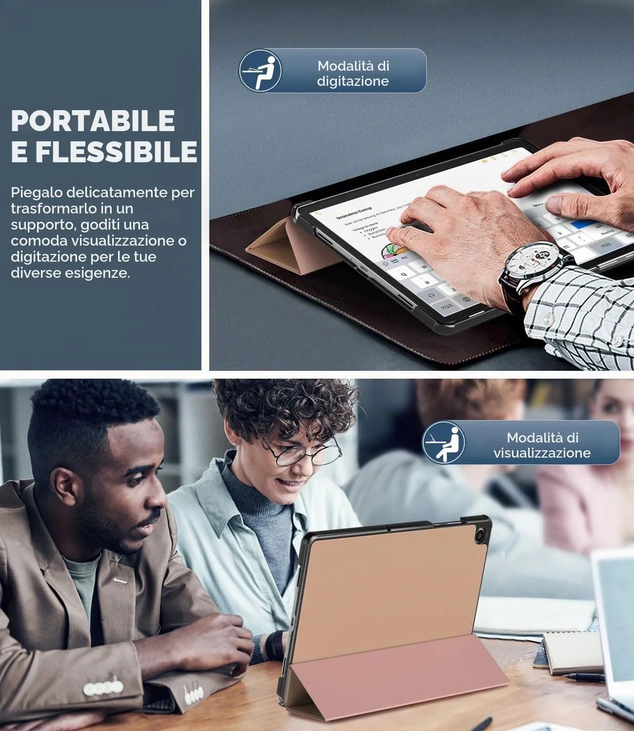 TiMOVO Cover per Samsung Galaxy Tab A11+ 11" (2025), Latte Caffè - immagine 3