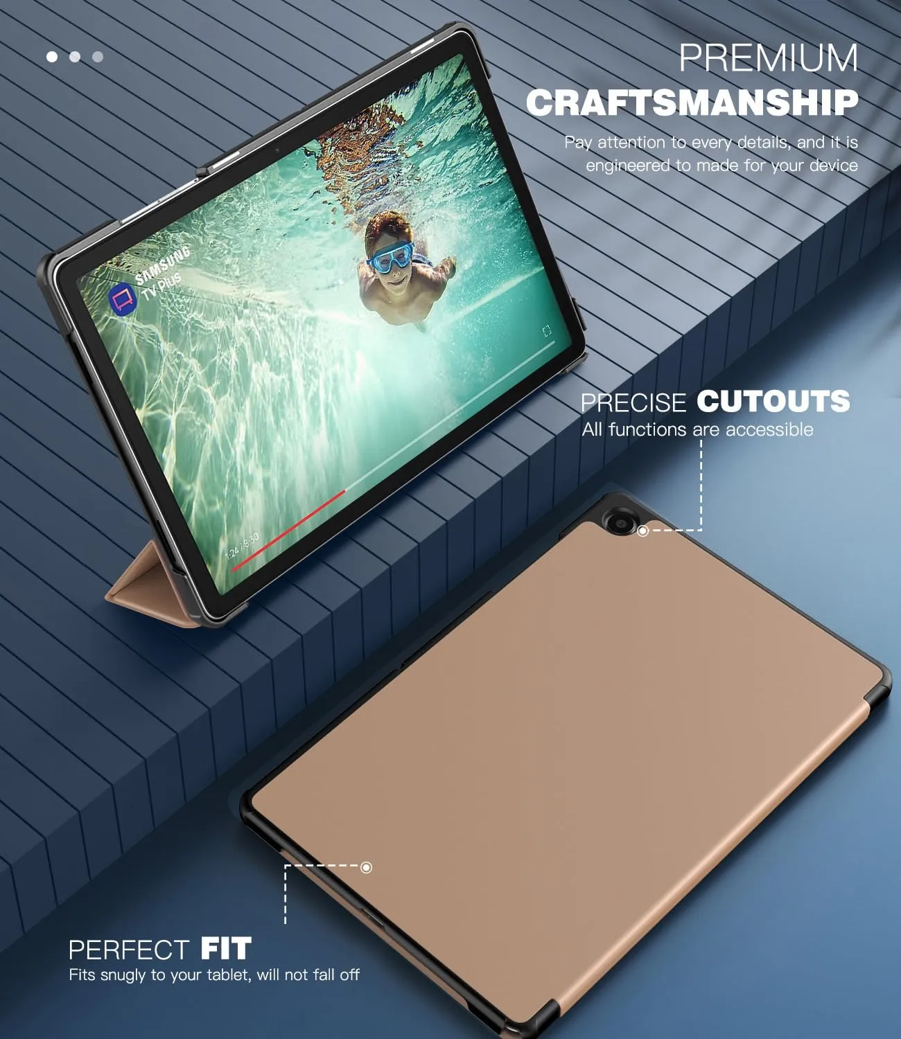 TiMOVO Cover per Samsung Galaxy Tab A11+ 11" (2025), Latte Caffè - immagine 4