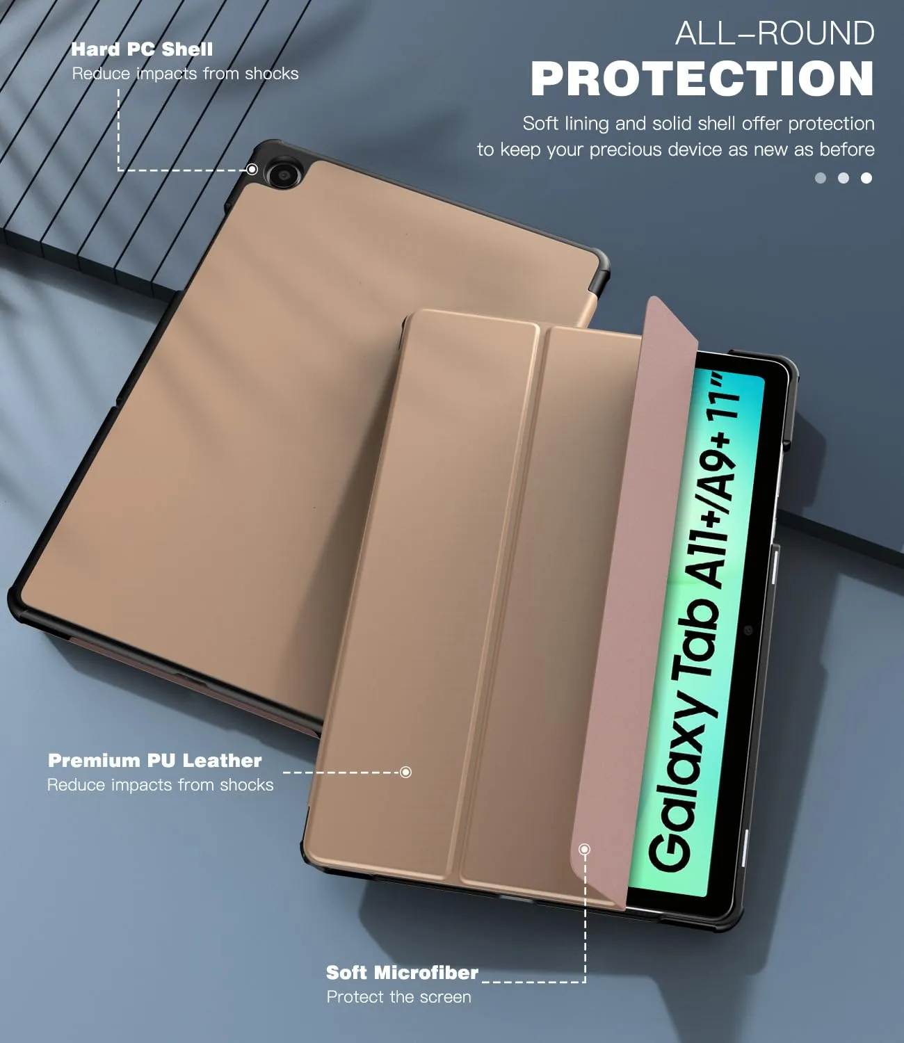 TiMOVO Cover per Samsung Galaxy Tab A11+ 11" (2025), Latte Caffè - immagine 6