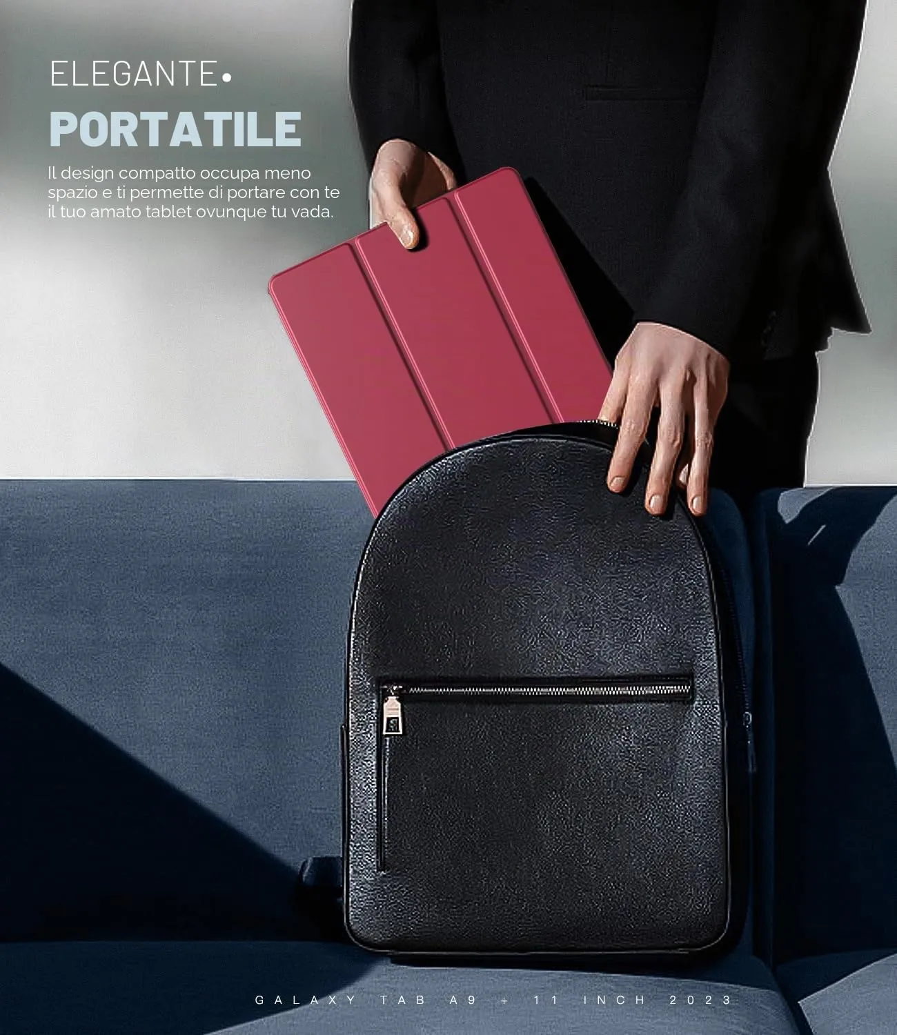 TiMOVO Cover per Samsung Galaxy Tab A11+/A11 Plus 11" 2025, Vino Rosso - immagine 7