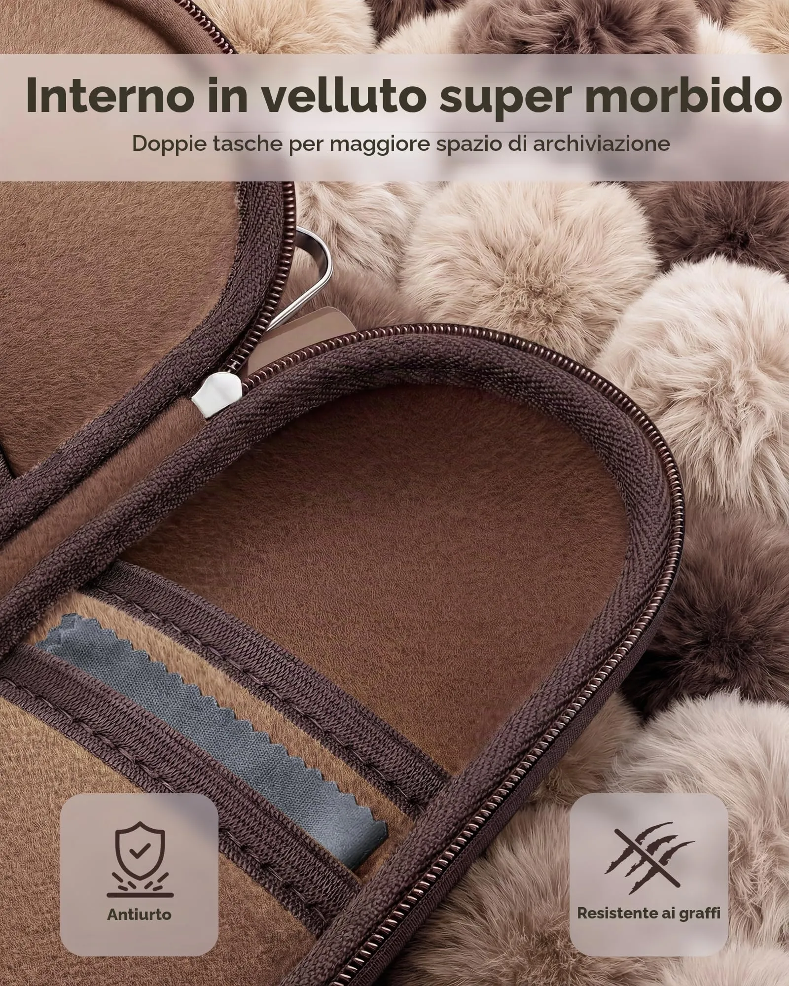 ProCase Custodia per 2 paia di occhiali da sole, Cioccolato - immagine 4