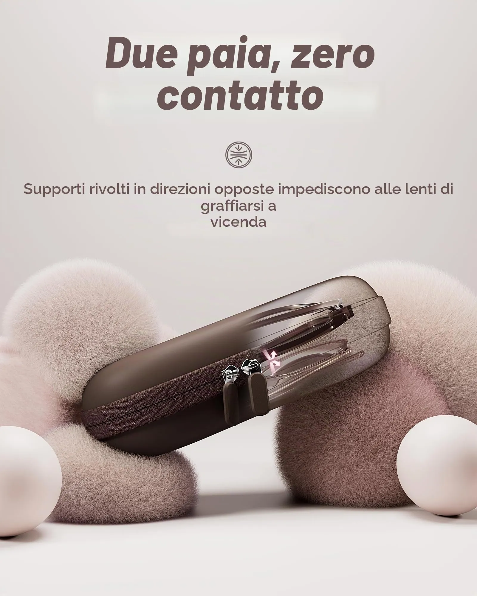 ProCase Custodia per 2 paia di occhiali da sole, Cioccolato - immagine 5