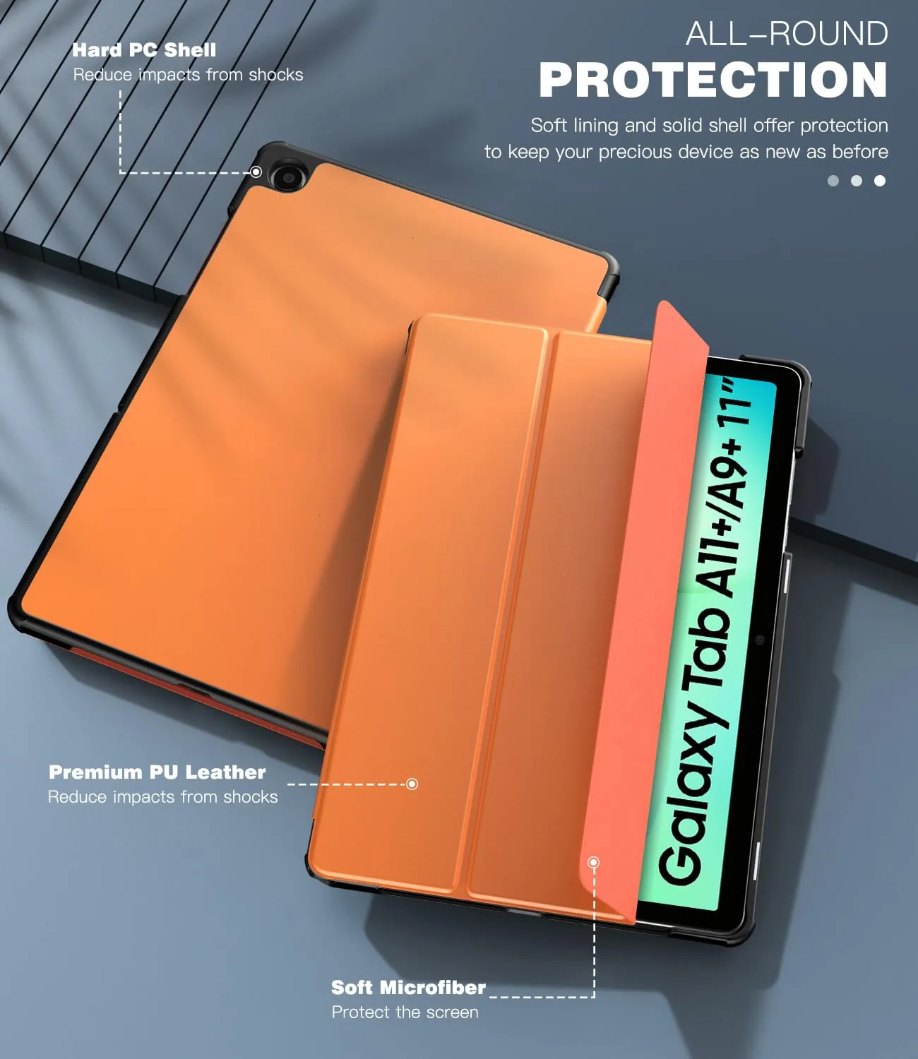 TiMOVO Cover per Samsung Galaxy Tab A11+/A9+ 11" (2025/2023), Giallo Mandorla - immagine 6