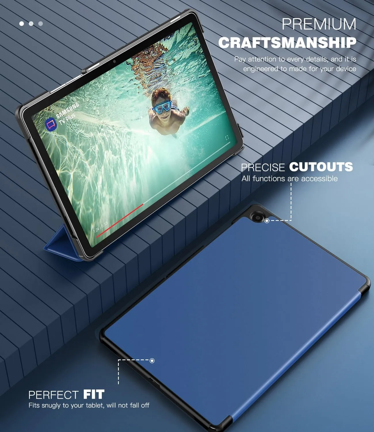 TiMOVO Cover per Samsung Galaxy Tab A11+ / A9+ 11" (2025/2023), Blu Marino - immagine 4