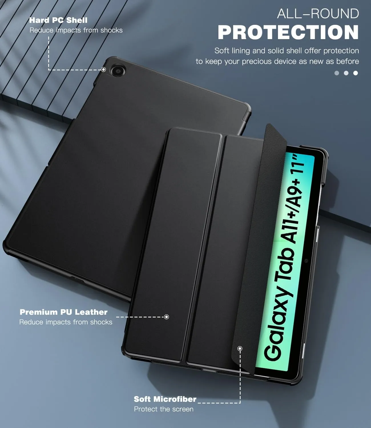 TiMOVO Cover per Samsung Galaxy Tab A11+ 11" (2025), Nero - immagine 6