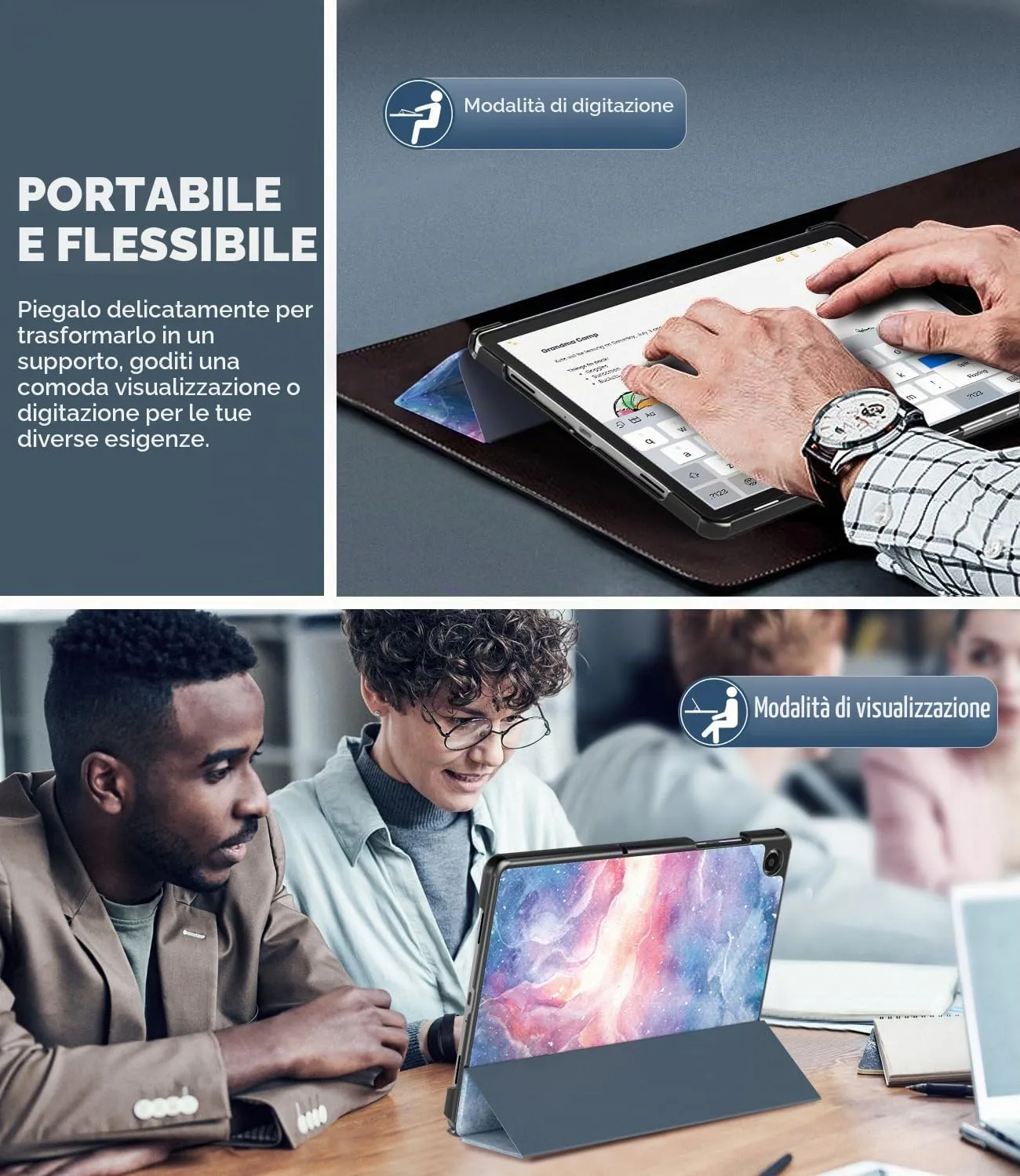 TiMOVO Cover per Samsung Galaxy Tab A11+/A9+ 11", Nebulose Fantastiche - immagine 3
