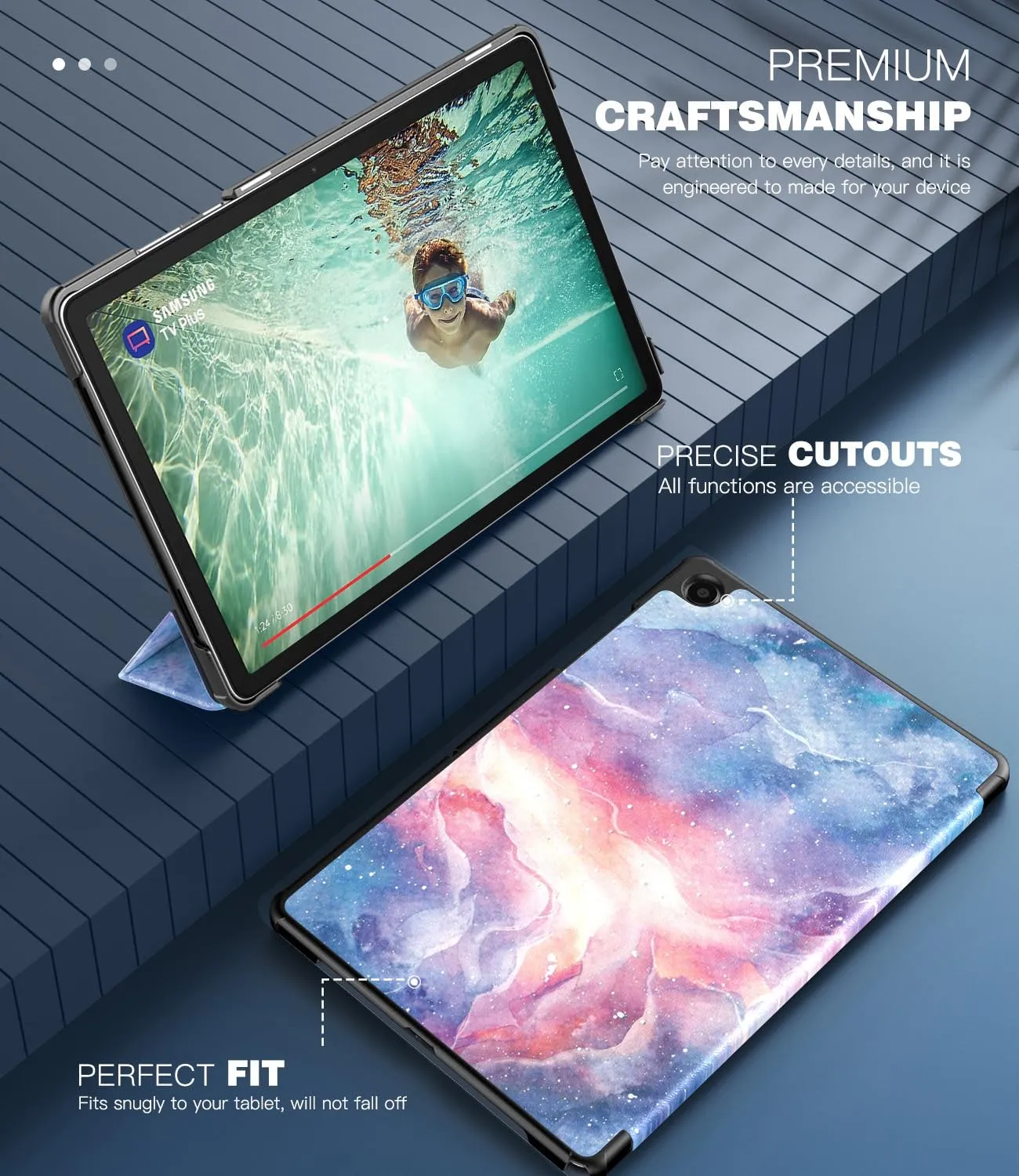 TiMOVO Cover per Samsung Galaxy Tab A11+/A9+ 11", Nebulose Fantastiche - immagine 4