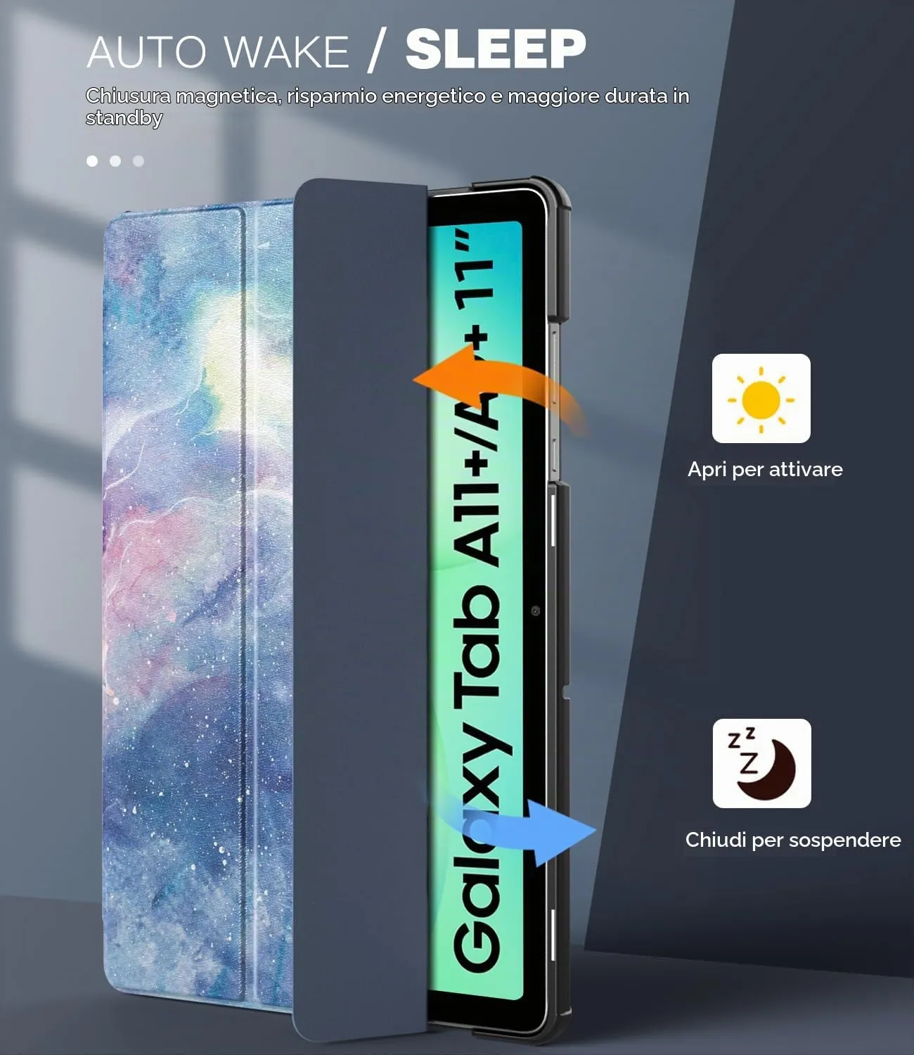 TiMOVO Cover per Samsung Galaxy Tab A11+/A9+ 11", Nebulose Fantastiche - immagine 5