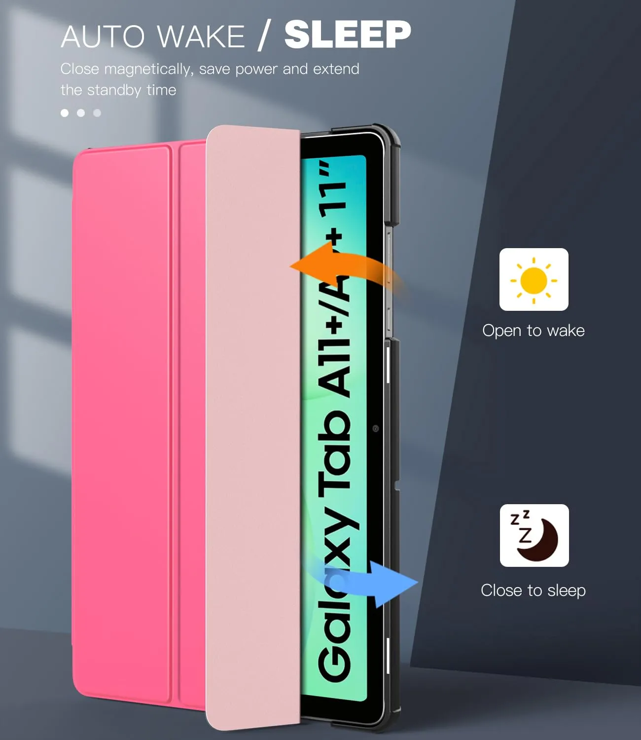 TiMOVO Cover per Samsung Galaxy Tab A11+/A9+ 11" (2025/2023), Rosa Pesca - immagine 5