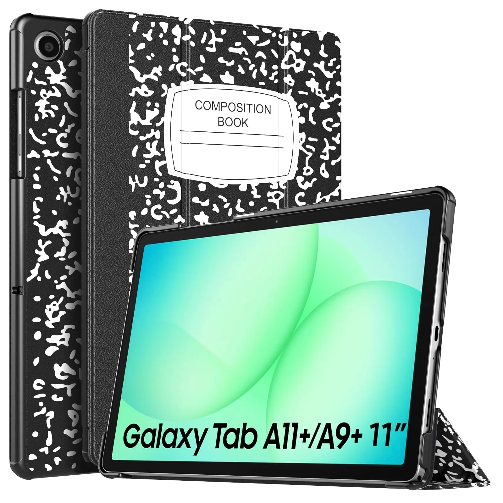 TiMOVO Cover per Samsung Galaxy Tab A11+/A9+ 11" (2025/2023), Quaderno Nero - immagine 1
