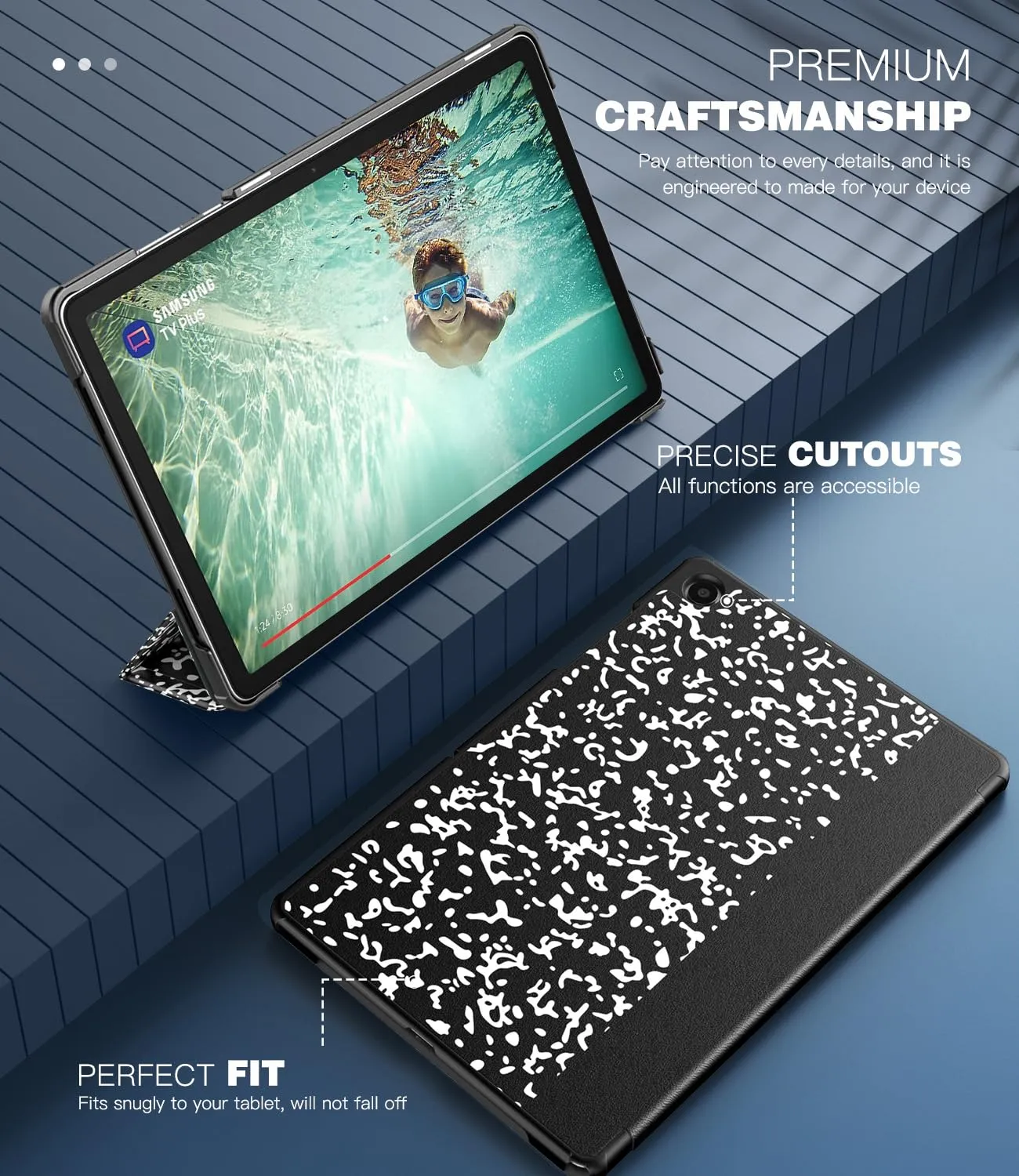 TiMOVO Cover per Samsung Galaxy Tab A11+/A9+ 11" (2025/2023), Quaderno Nero - immagine 4