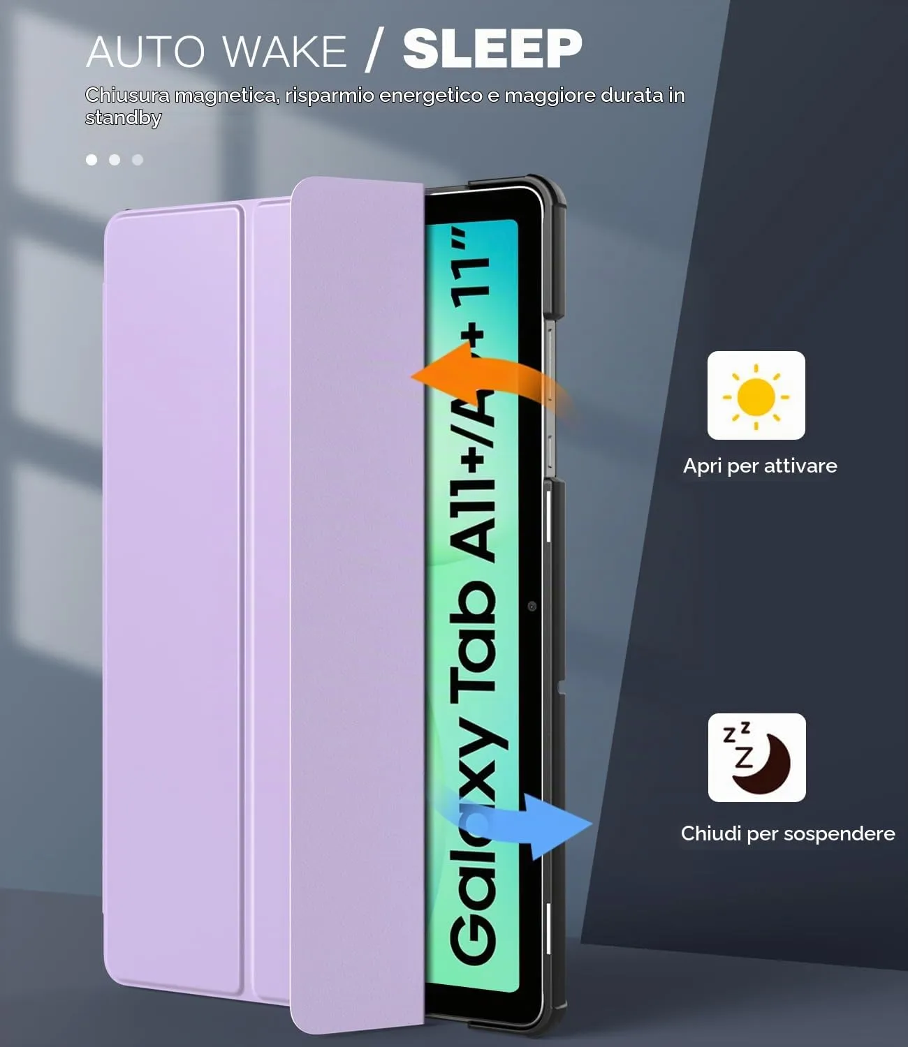 TiMOVO Cover per Samsung Galaxy Tab A11+/A11 Plus 11" (2025), Lilla - immagine 5