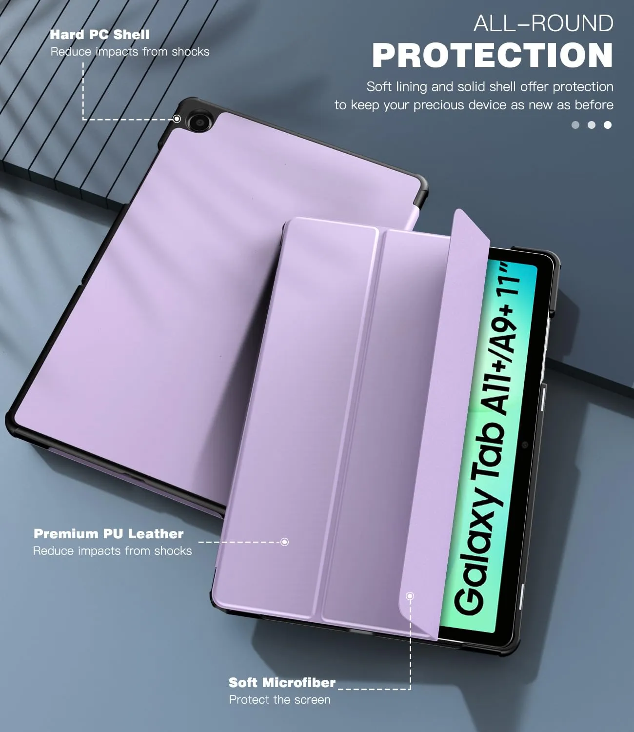 TiMOVO Cover per Samsung Galaxy Tab A11+/A11 Plus 11" (2025), Lilla - immagine 6