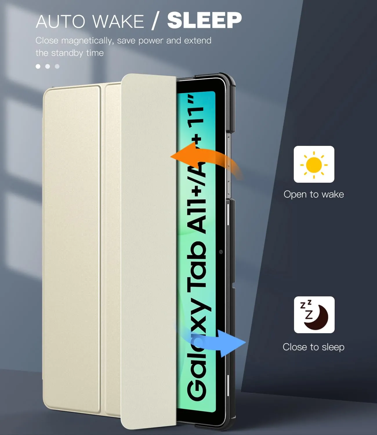 TiMOVO Cover per Samsung Galaxy Tab A11+/A9+ 11" (2025/2023), Oro Champagne - immagine 5