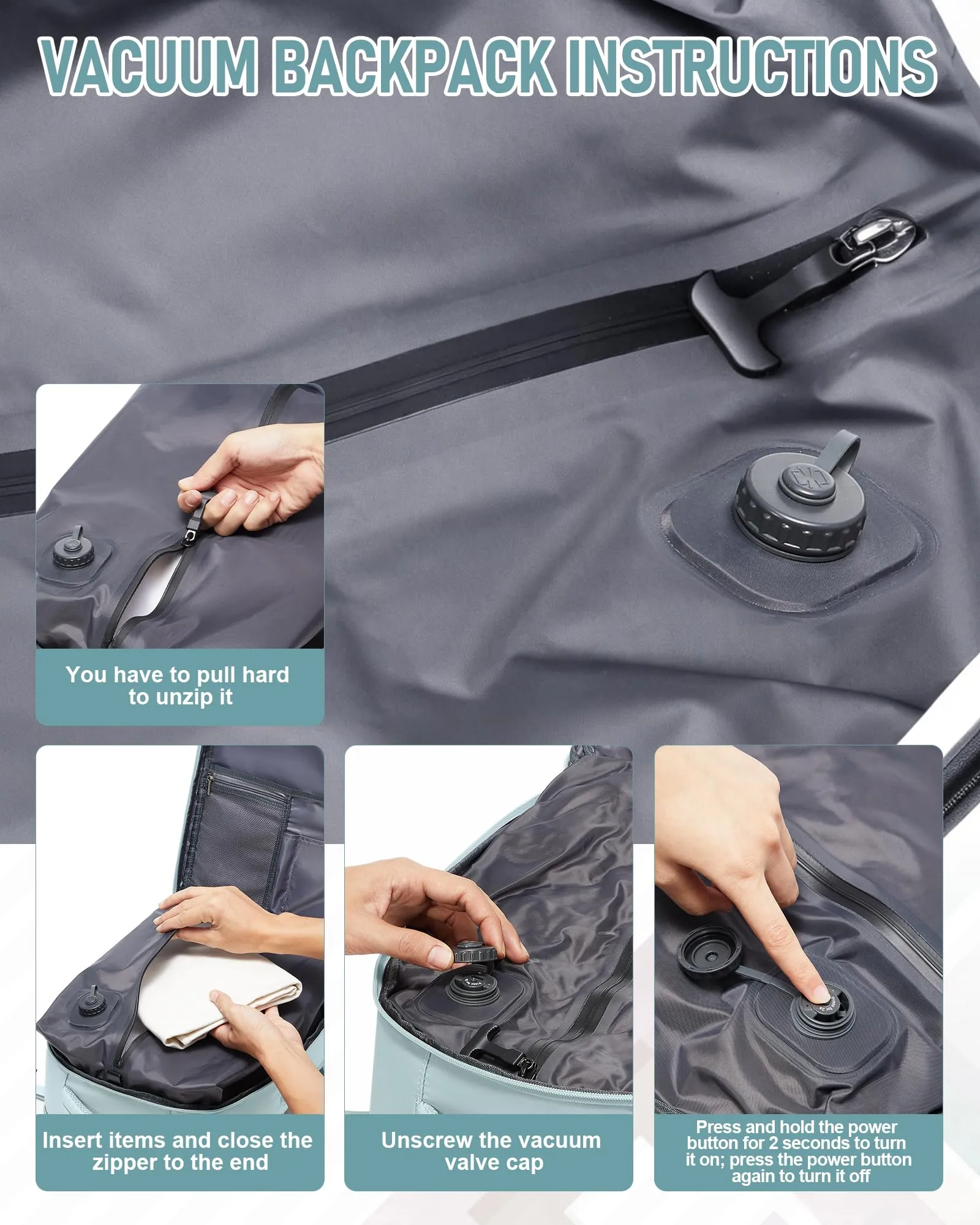SZLX Zaino da Viaggio Sottovuoto con Pompa 40x30x20, Bagaglio a Mano Ryanair Wizzair Vueling, Borsa da Cabina per Laptop 14 Pollici con Porta USB e Scomparto Scarpe - immagine 9