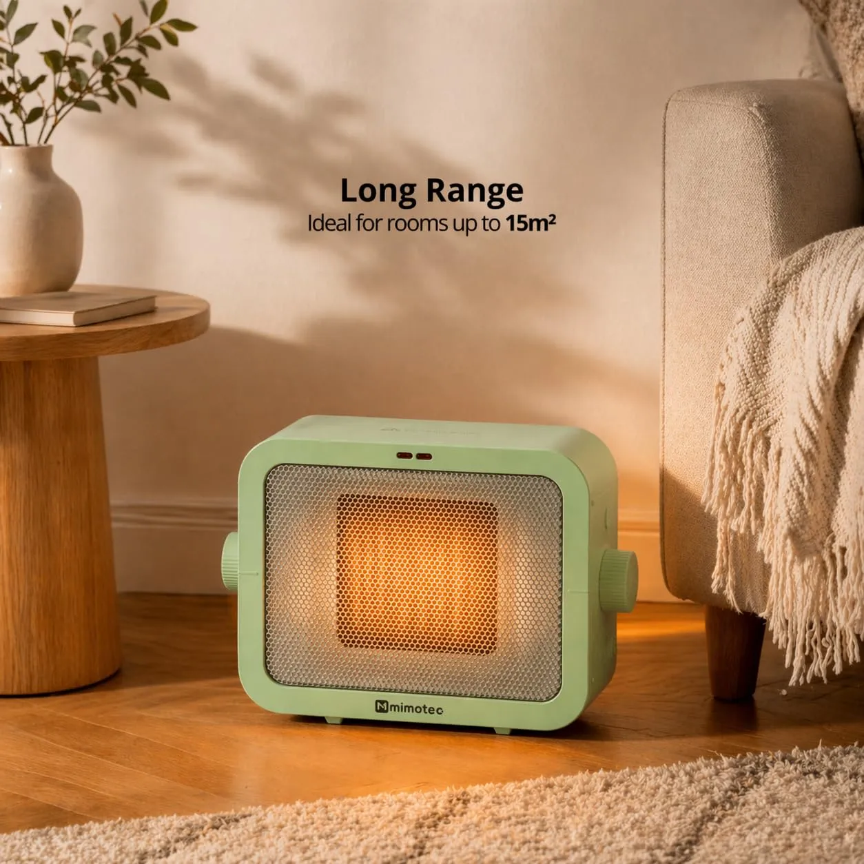 M Mimotec Calefattore Ceramico Elettrico Green 1500W MI7061 - immagine 9