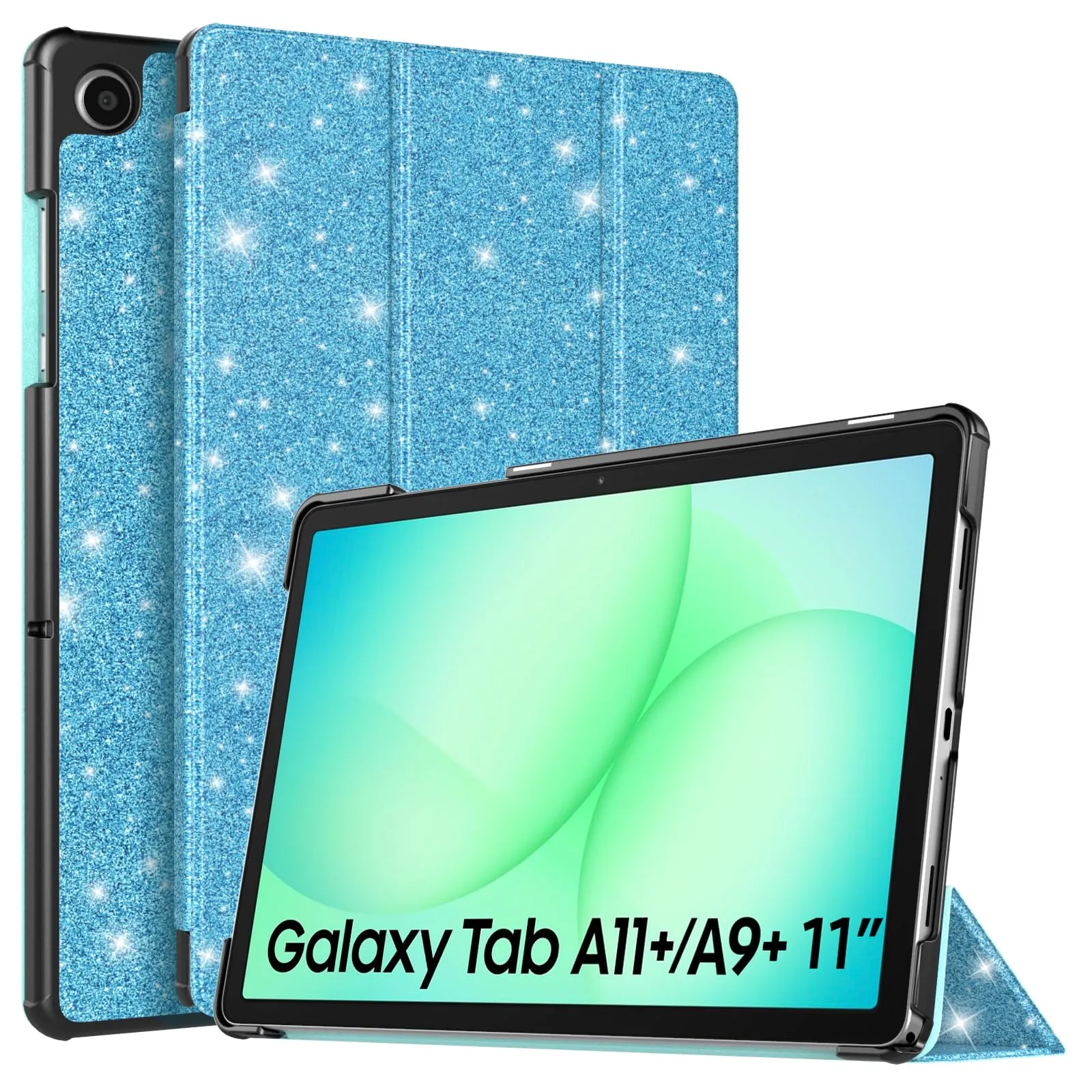 TiMOVO Cover per Samsung Galaxy Tab A11+/A9+ 11", Azzurro Glitterato - immagine 1
