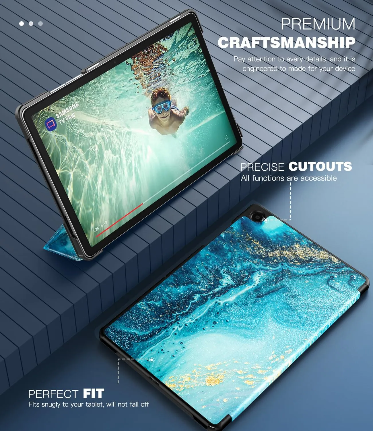 TiMOVO Cover per Samsung Galaxy Tab A11+/A9+ 11" (2025/2023), Doratura - immagine 4