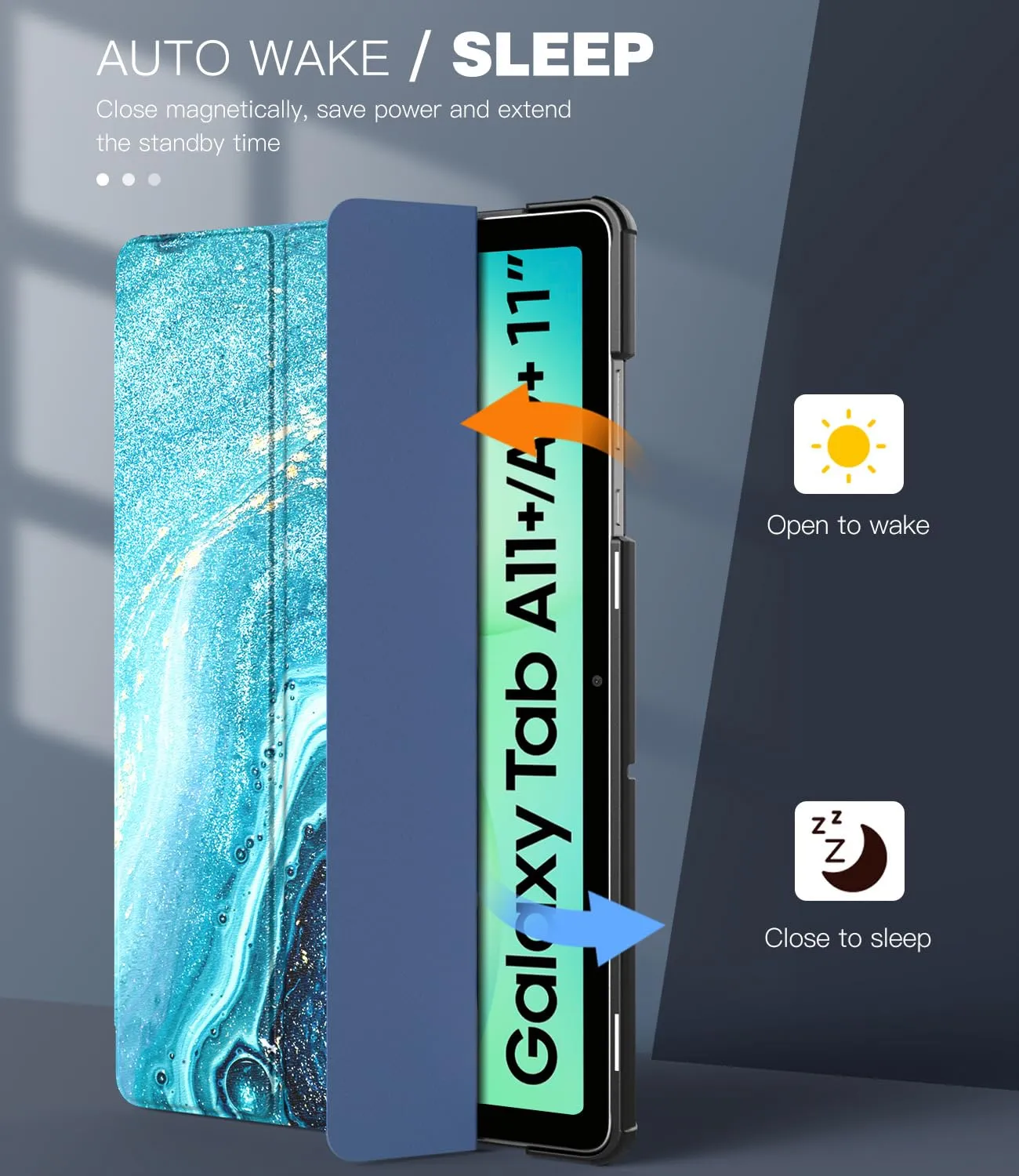 TiMOVO Cover per Samsung Galaxy Tab A11+/A9+ 11" (2025/2023), Doratura - immagine 5